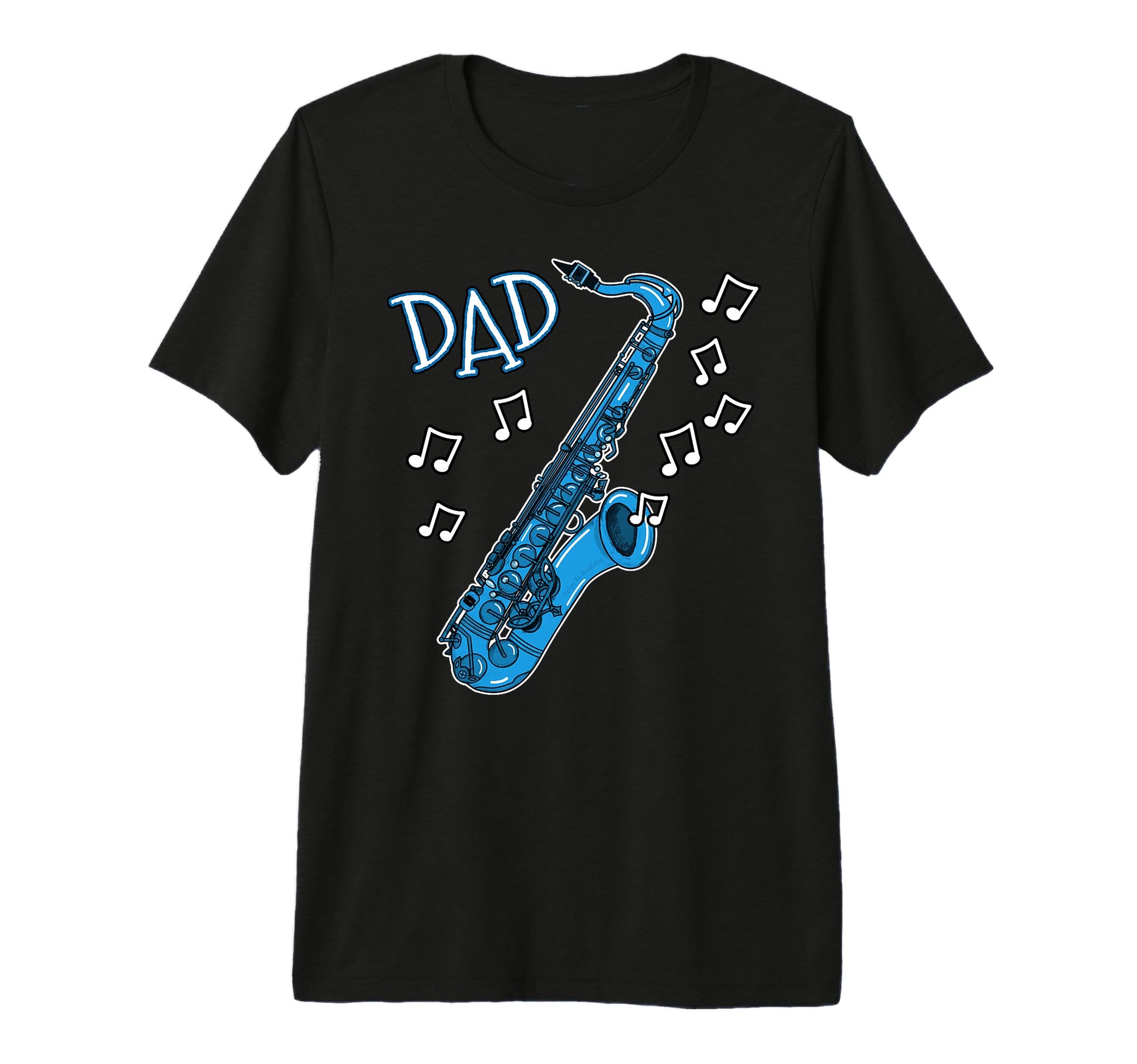 Mens Fathers Day Saxophone Dad T-Shirt - Minimalist Print for Adults - T-Shirt, Sweatshirt, Hoodie