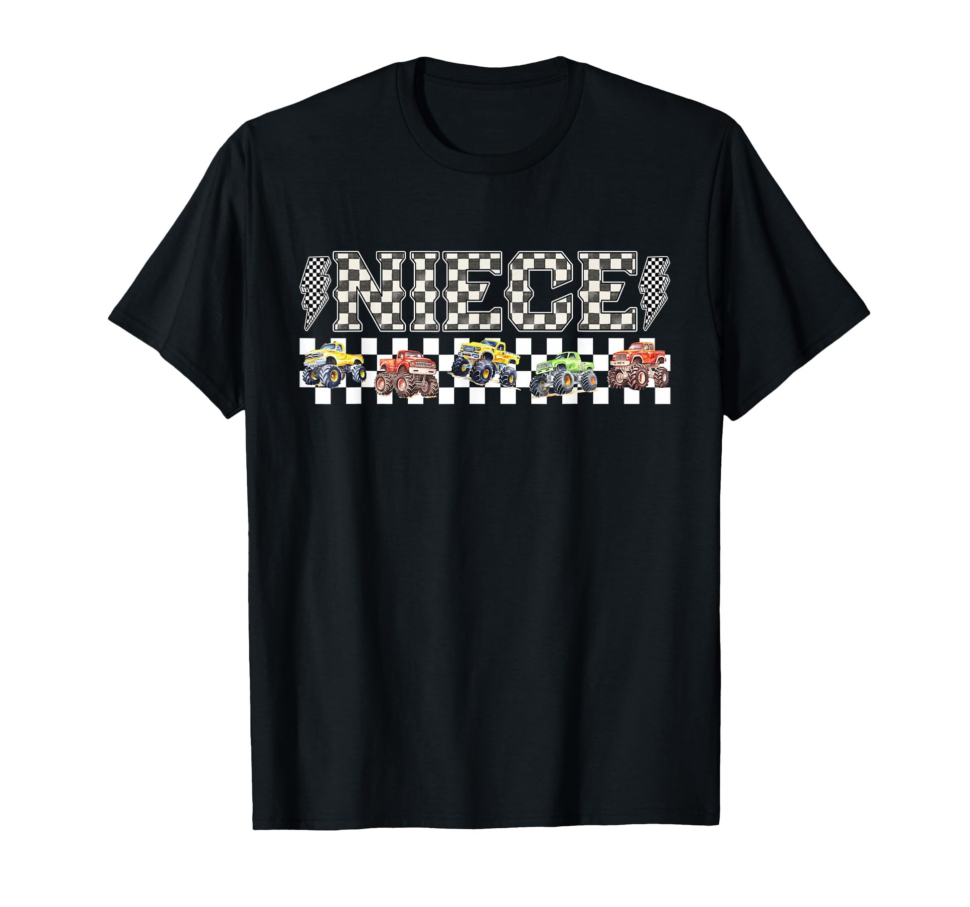 Niece Monster Truck Family Crew T-Shirt - Minimalist Print for Adults - T-Shirt, Sweatshirt, Hoodie