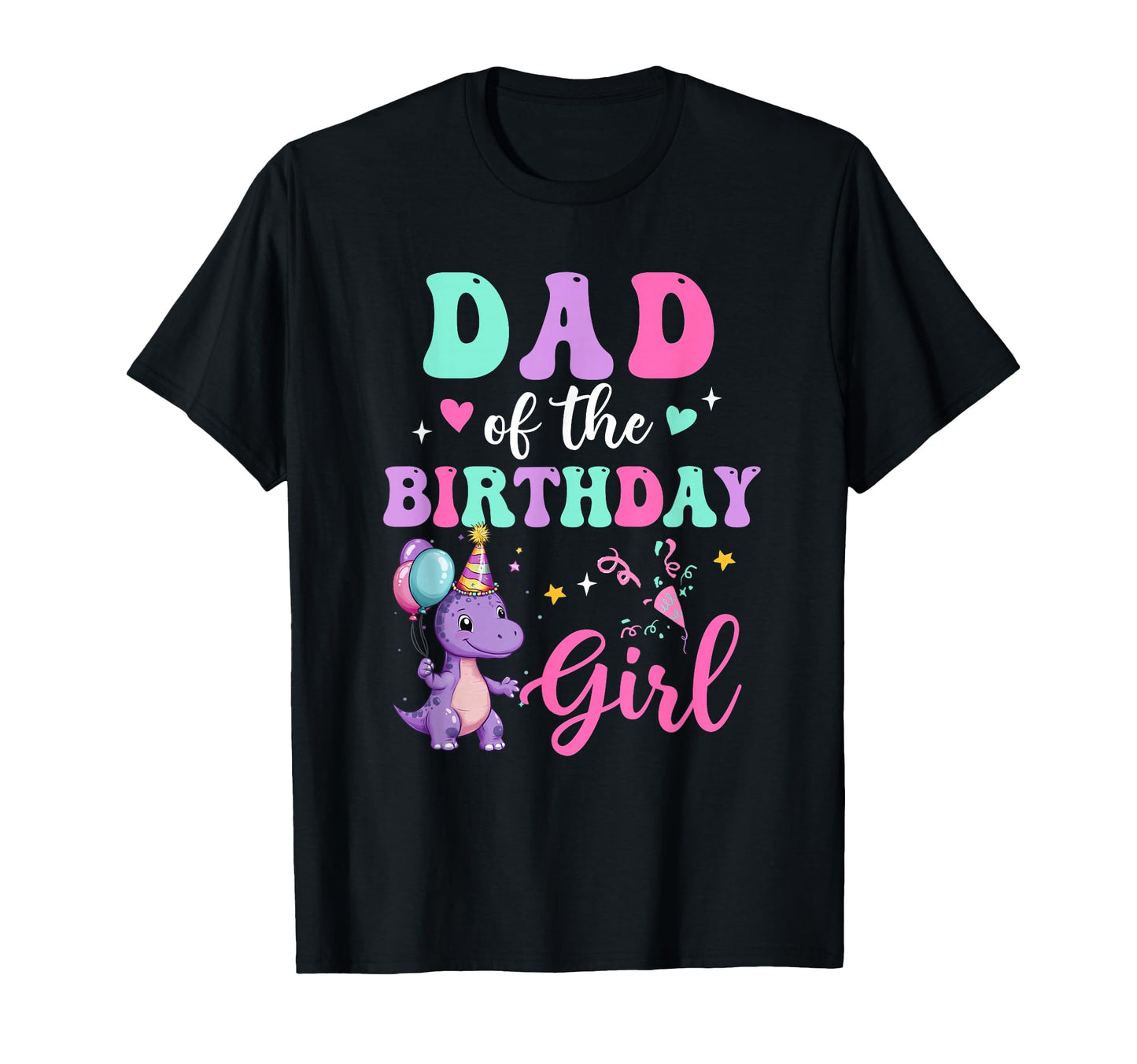 Dad Birthday Dinosaur T Rex Party Family T-Shirt - Graphic Print for Adults - T-Shirt, Sweatshirt, Hoodie