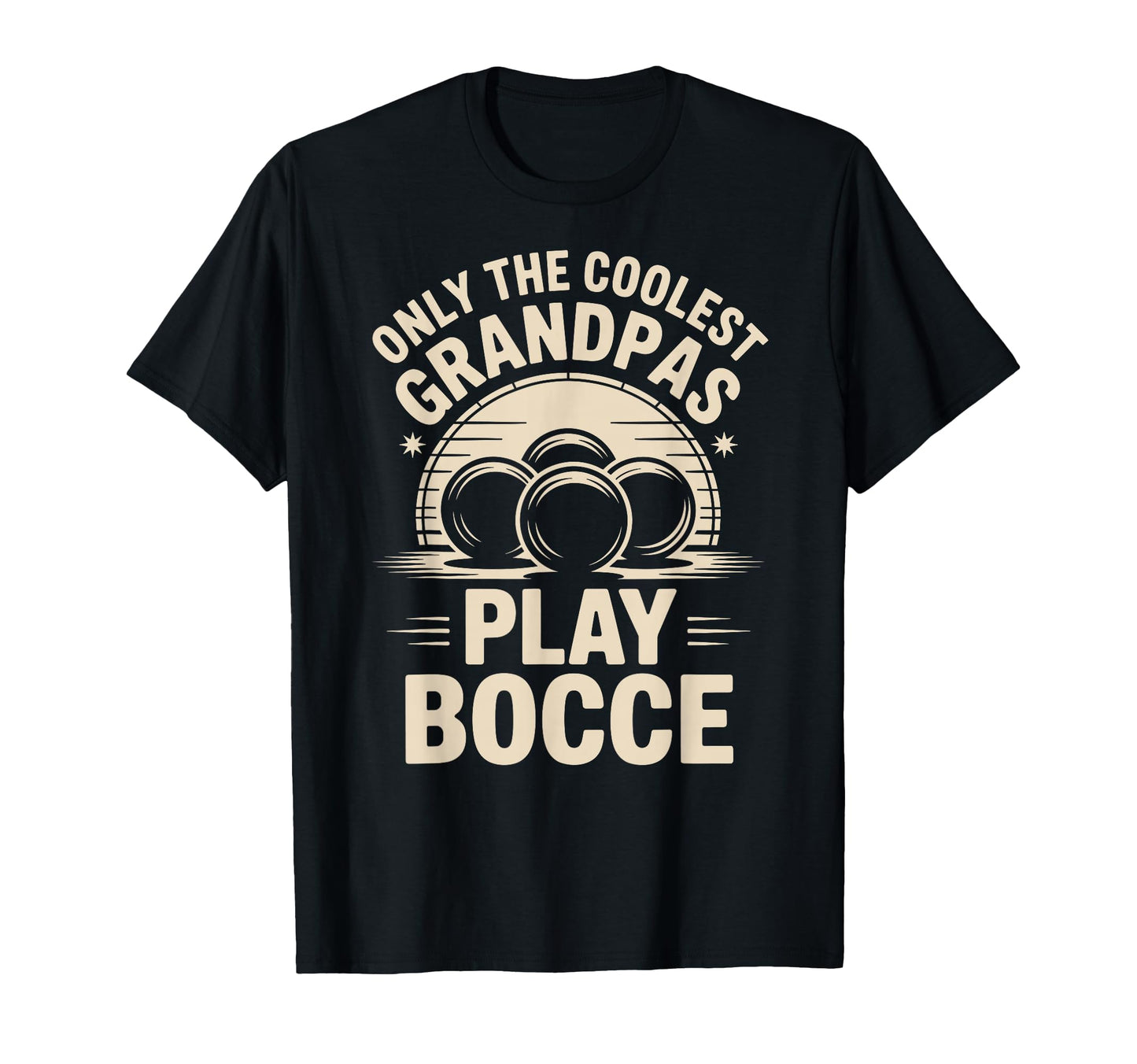 Only Coolest Grandpas Play Bocce Ball T-Shirt - Minimalist Print Unisex - T-Shirt, Sweatshirt, Hoodie