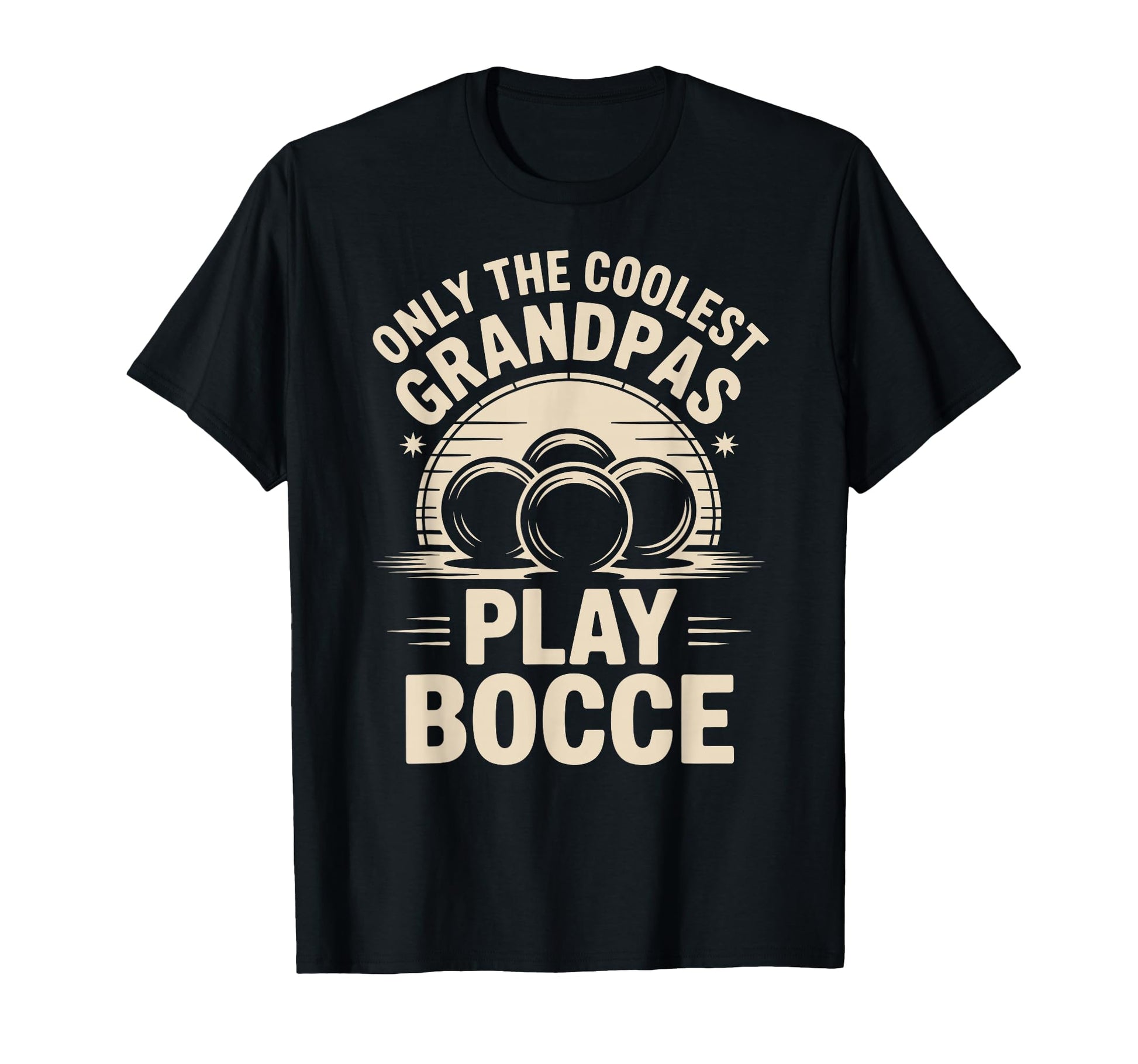 Only Coolest Grandpas Play Bocce Ball T-Shirt - Minimalist Print Unisex - T-Shirt, Sweatshirt, Hoodie