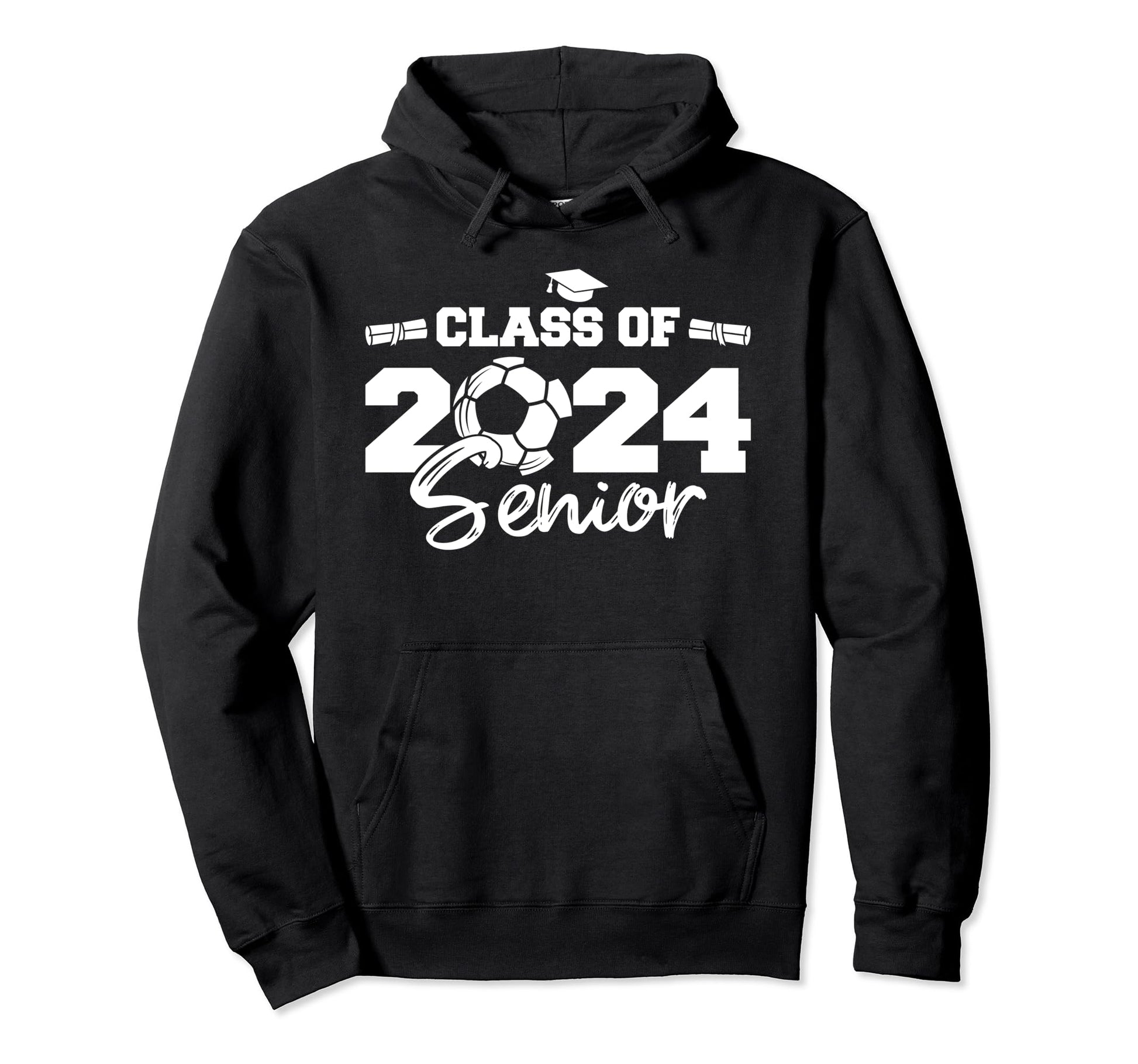 Class 2024 Senior Funny Soccer 2024 Hoodie - Graphic Print Men Women - T-Shirt, Sweatshirt, Hoodie