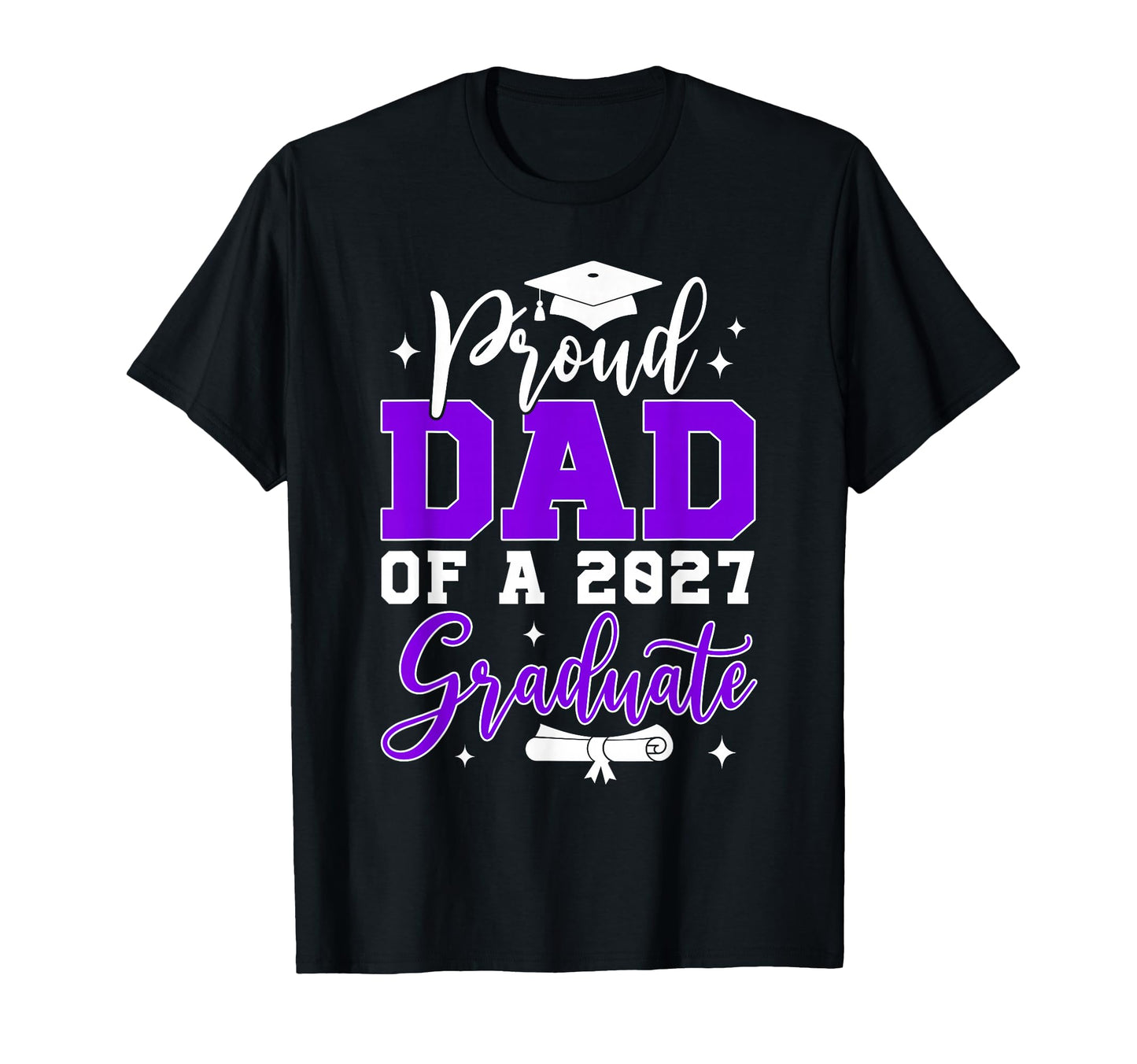 Dad Senior 2027 Proud Dad 2027 Graduate T-Shirt - Minimalist Print Unisex - T-Shirt, Sweatshirt, Hoodie