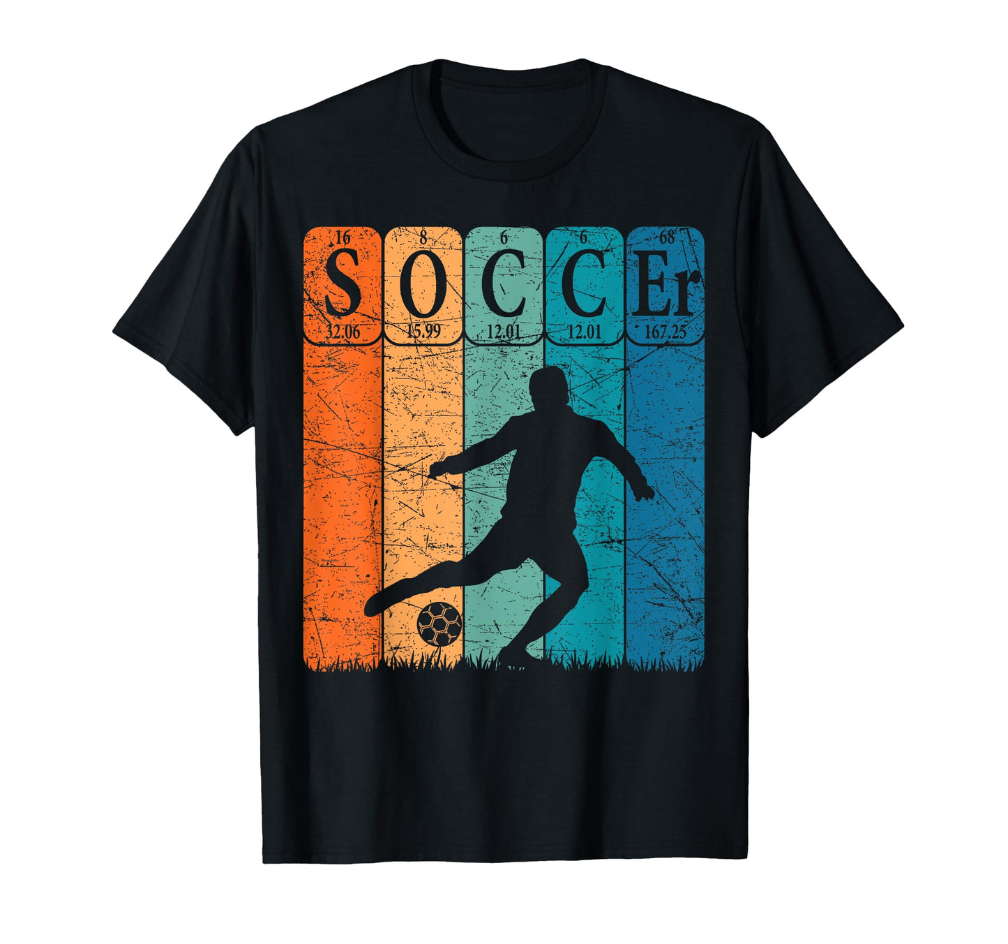 Soccer Periodic Table Elements T-Shirt - Minimalist Print for Adults - T-Shirt, Sweatshirt, Hoodie