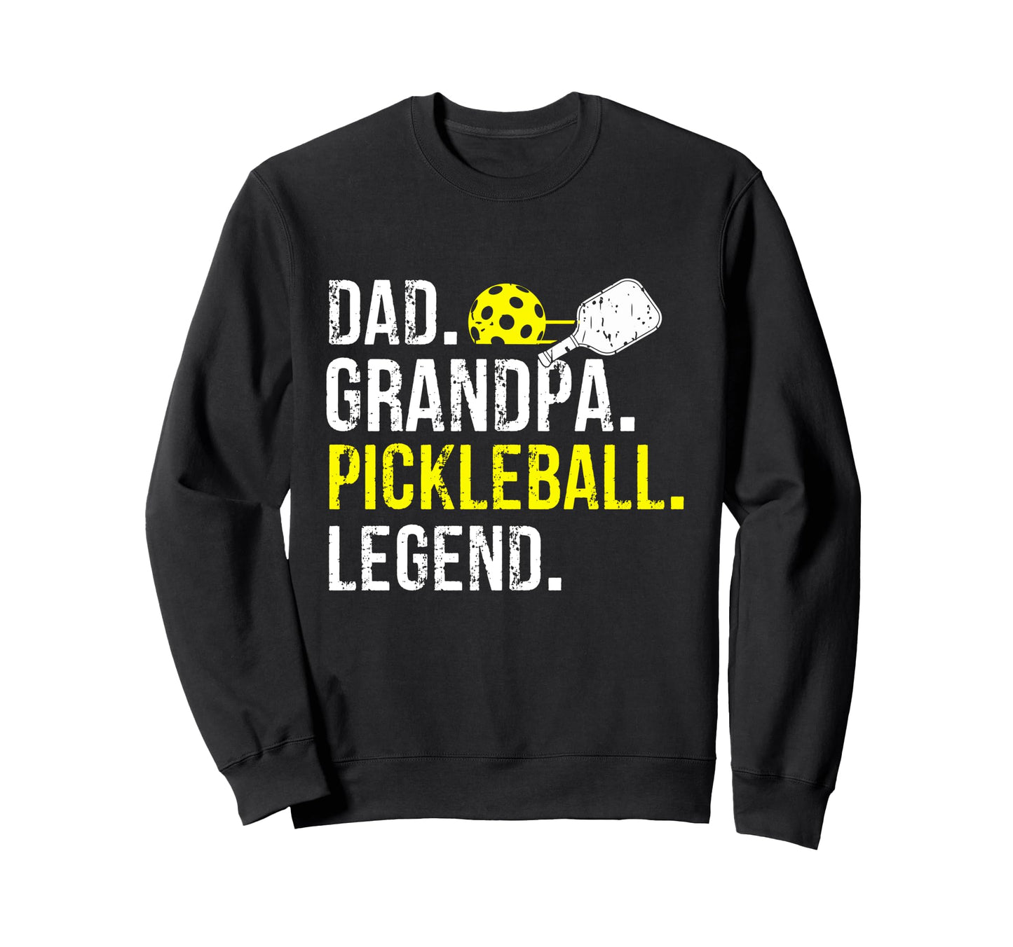 Dad Grandpa Pickleball Legend Fathers Sweatshirt - Custom Art Print Unisex - T-Shirt, Sweatshirt, Hoodie