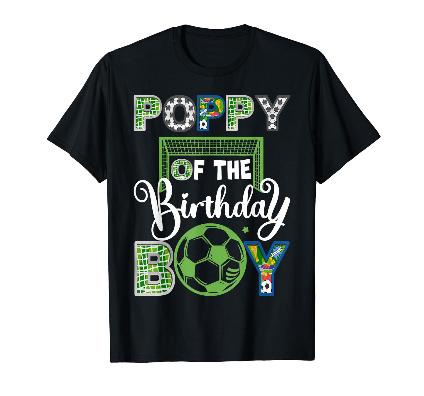 Poppy Birthday Soccer Baller Birthday T-Shirt - Novelty Apparel Men Women - T-Shirt, Sweatshirt, Hoodie