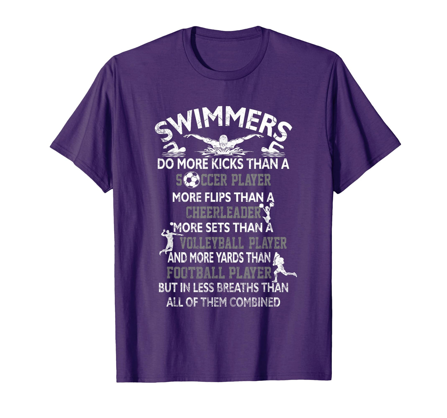 Swimmers Do More Kicks Than Soccer T-Shirt - Fun Novelty Design Unisex - T-Shirt, Sweatshirt, Hoodie