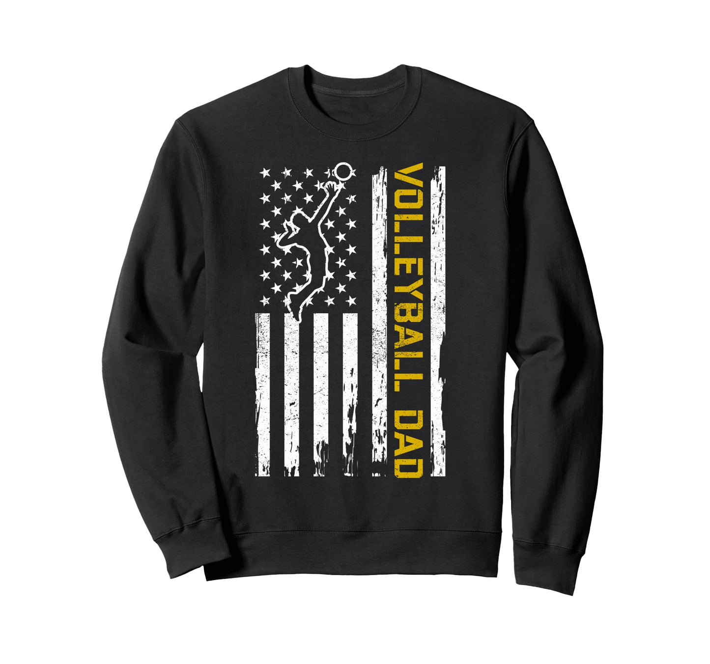 Usa Flag Volleyball Lover Dad Player Sweatshirt - Graphic Print for Adults - T-Shirt, Sweatshirt, Hoodie