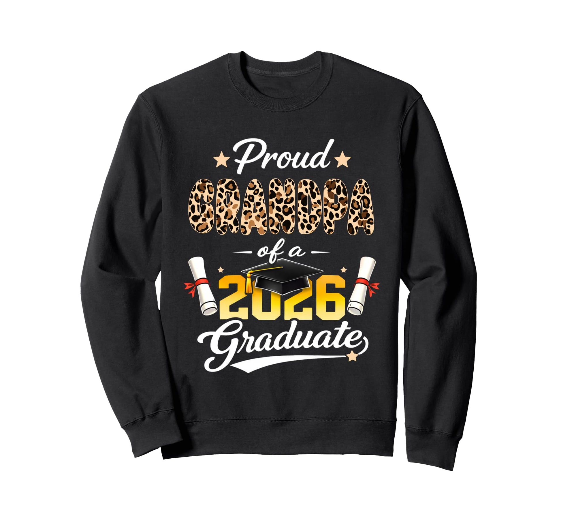 Proud Grandpa 2026 Graduate Senior Sweatshirt - Novelty Apparel Unisex - T-Shirt, Sweatshirt, Hoodie