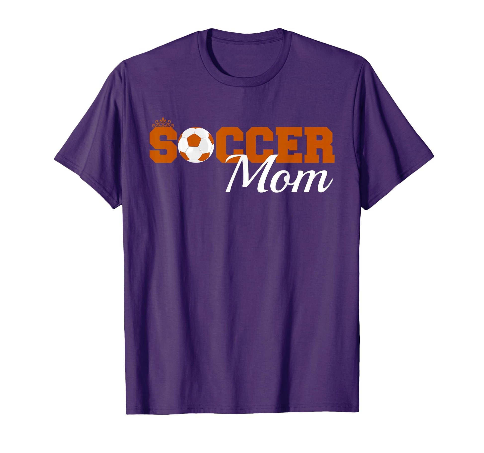 Soccer Mom Burnt Orange White Fun T-Shirt - Custom Art Print Men Women - T-Shirt, Sweatshirt, Hoodie