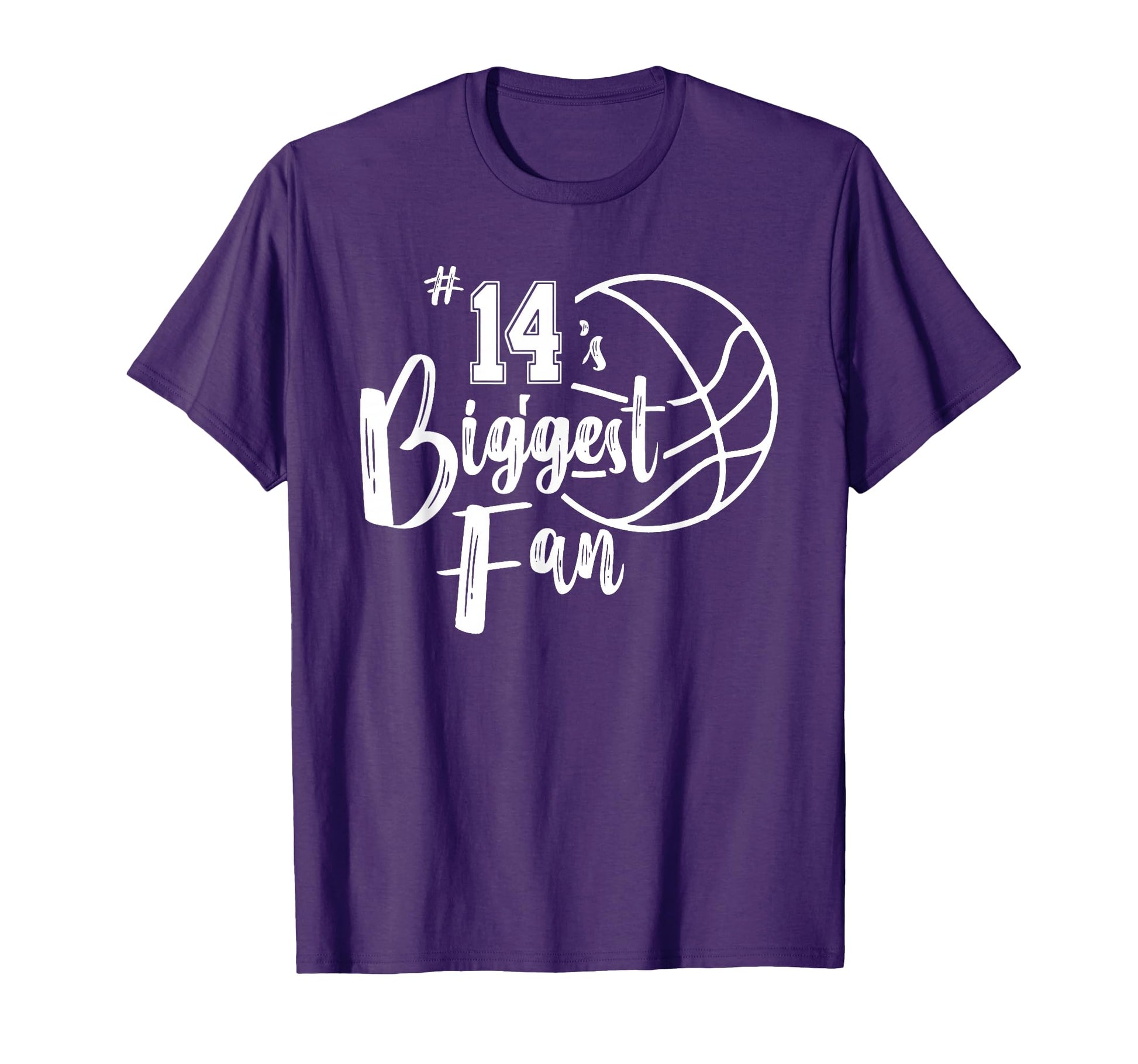 Number 14S Biggest Fan Basketball T-Shirt - Trendy Graphic Men Women - T-Shirt, Sweatshirt, Hoodie
