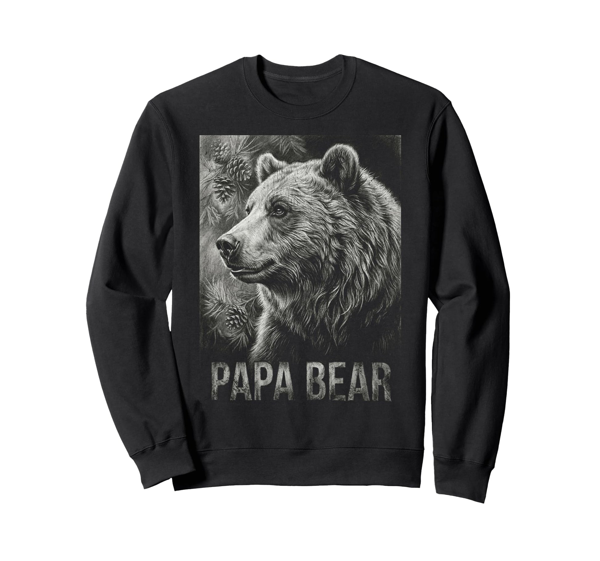 Papa Bear Family Matching Dad Sweatshirt - Streetwear Style for Adults - T-Shirt, Sweatshirt, Hoodie