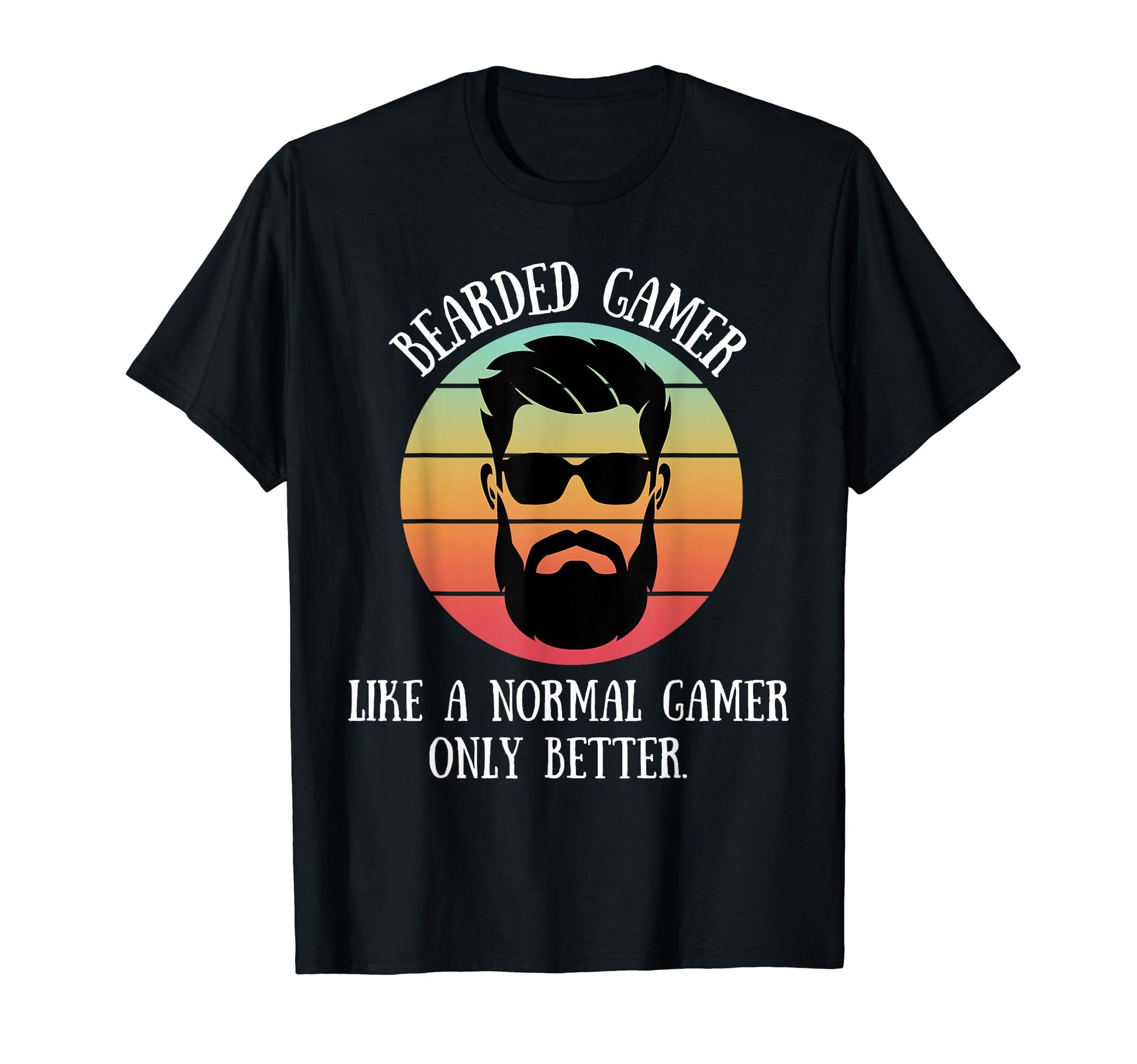 Bearded Gamer Mens Beard Dad Funny Gamer T-Shirt - Unique Graphic Men Women - T-Shirt, Sweatshirt, Hoodie