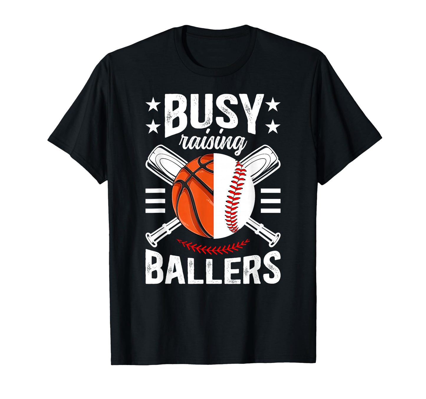 Busy Raising Ballers Baseball T-Shirt - Novelty Apparel for Adults - T-Shirt, Sweatshirt, Hoodie