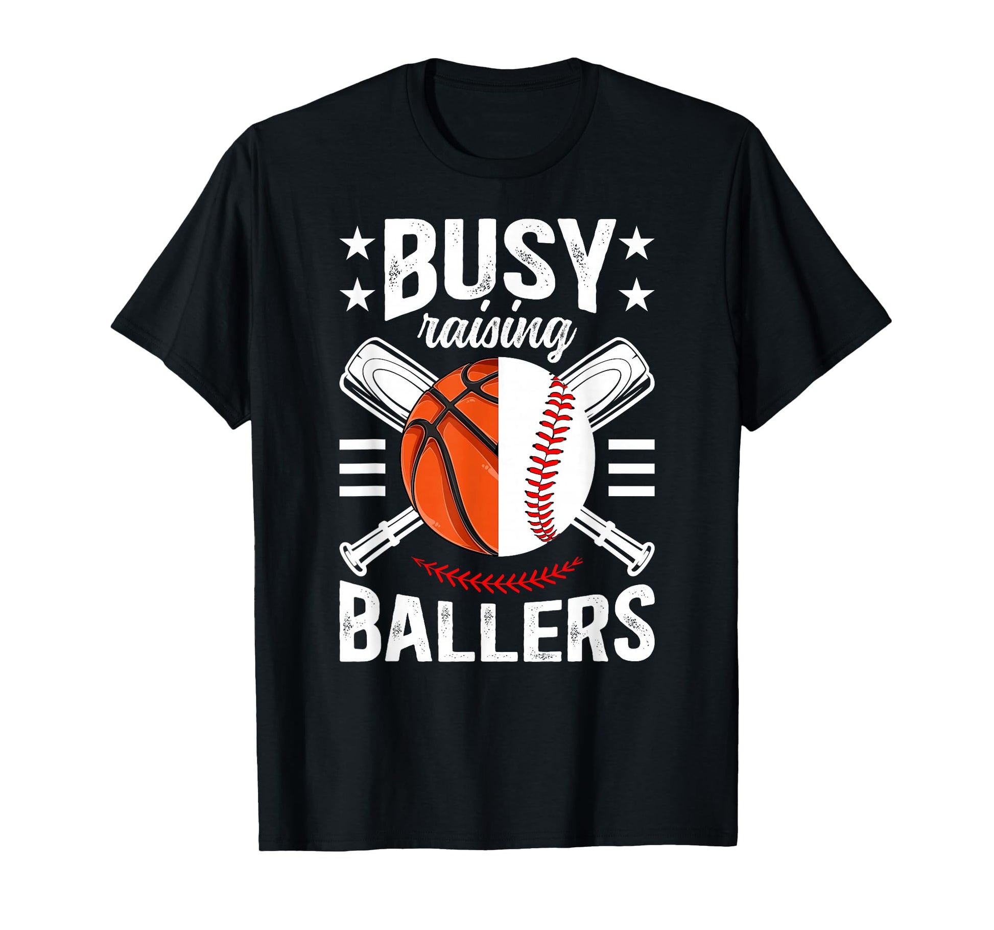 Busy Raising Ballers Baseball T-Shirt - Novelty Apparel for Adults - T-Shirt, Sweatshirt, Hoodie
