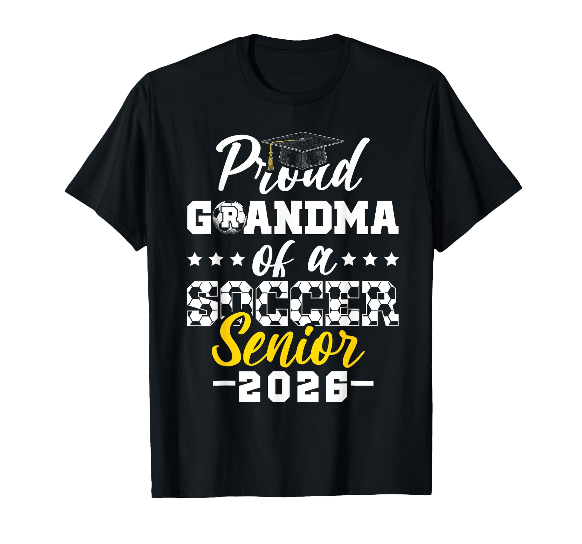 Proud Grandma Soccer Senior 2026 T-Shirt - Custom Art Print Men Women - T-Shirt, Sweatshirt, Hoodie