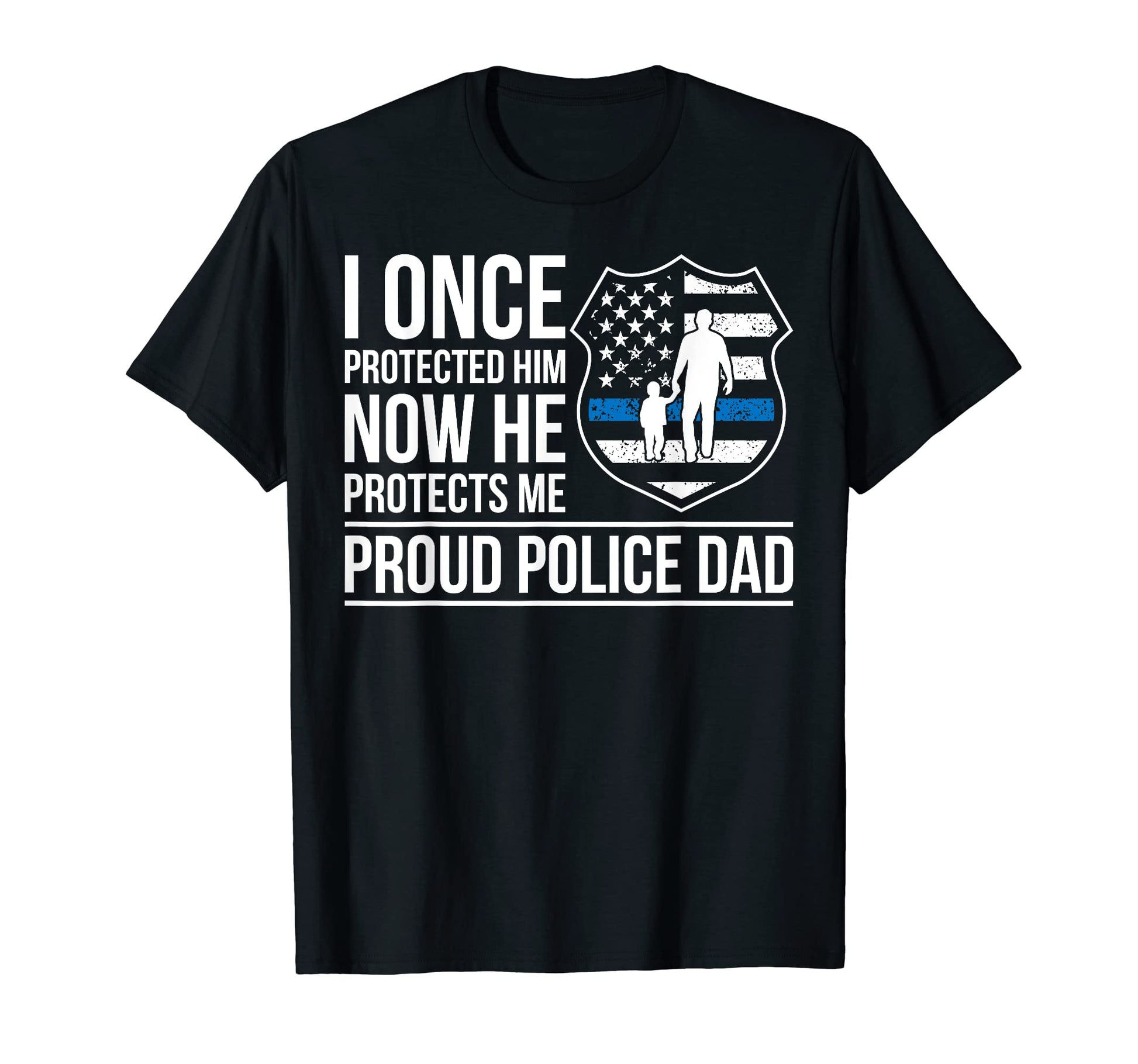 Proud Police Dad Police Officer T-Shirt - Custom Art Print for Adults - T-Shirt, Sweatshirt, Hoodie