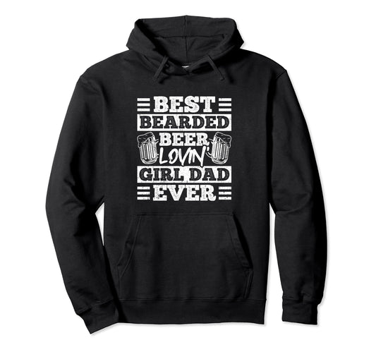 Best Bearded Beer Loving Dad Fathers Sweatshirt - Aesthetic Graphic Unisex - T-Shirt, Sweatshirt, Hoodie