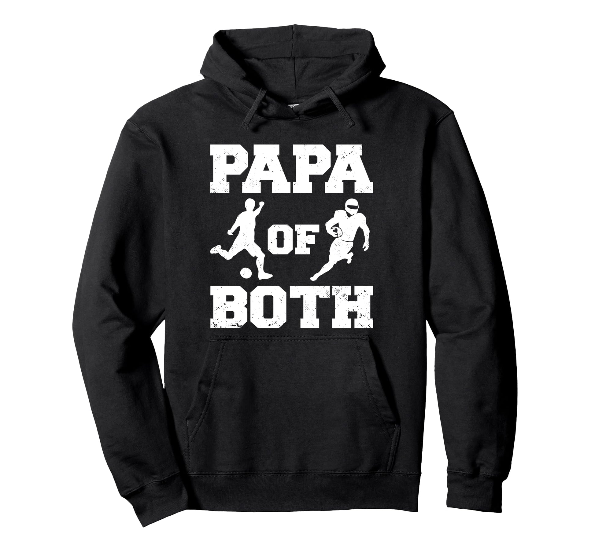Papa Both Funny Soccer Football Papa Hoodie - Aesthetic Graphic Men Women - T-Shirt, Sweatshirt, Hoodie