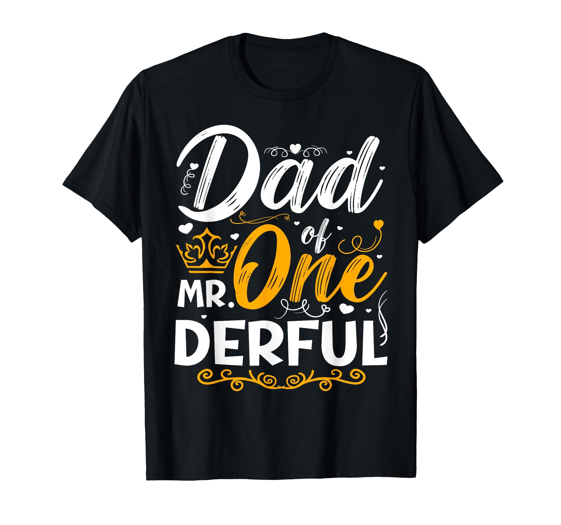 Dad Mr One Derful Party Matching T-Shirt - Novelty Apparel for Adults - T-Shirt, Sweatshirt, Hoodie
