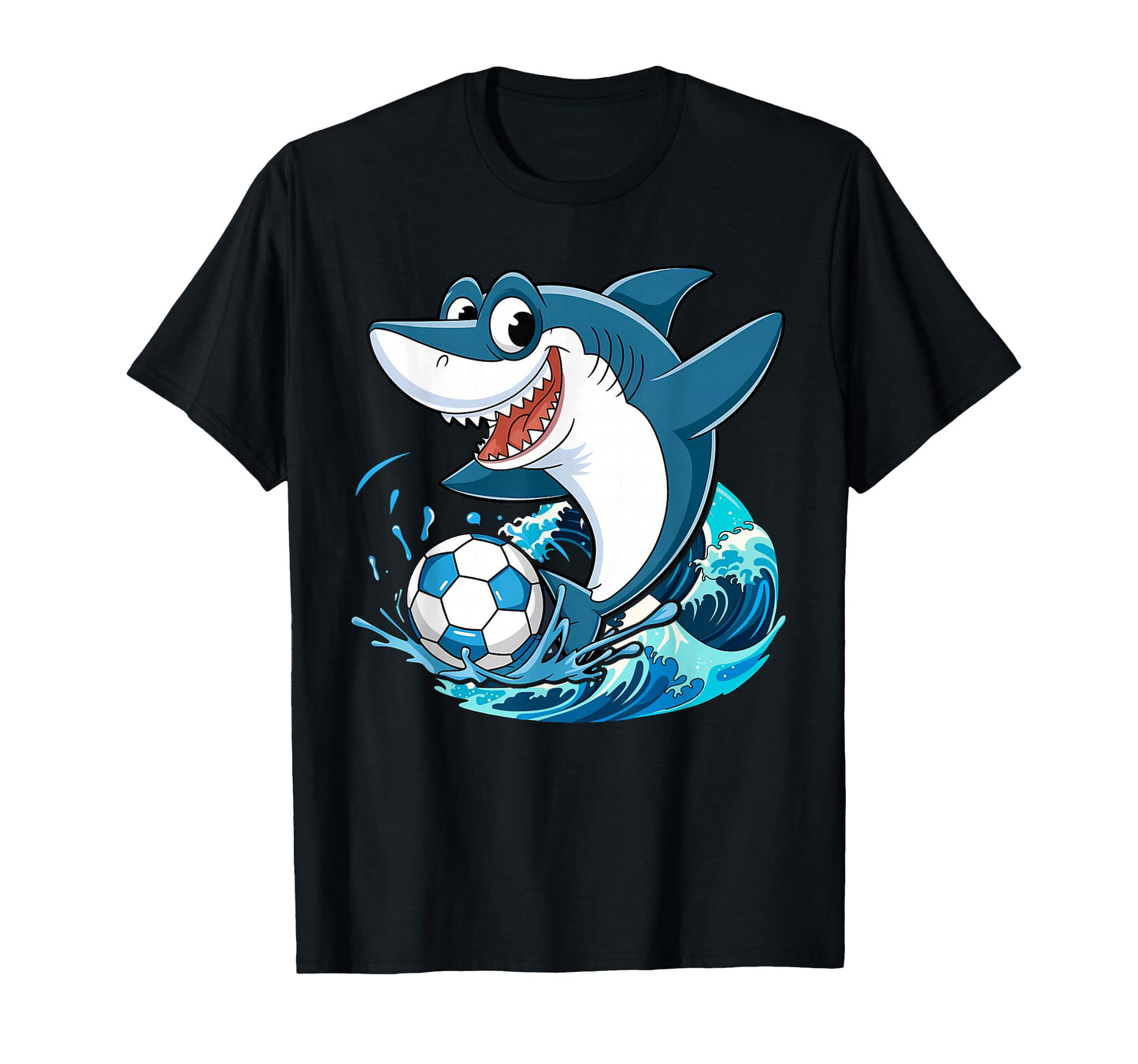 Soccer Shark Playing Ball Animal T-Shirt - Novelty Apparel Men Women - T-Shirt, Sweatshirt, Hoodie