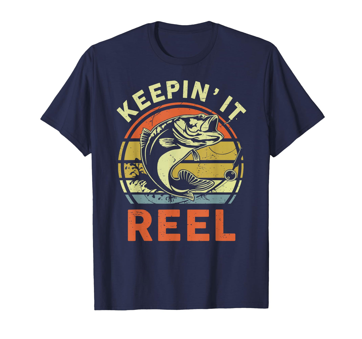 Bass Fishing Keeping It Reel Dad T-Shirt - Streetwear Style for Adults - T-Shirt, Sweatshirt, Hoodie