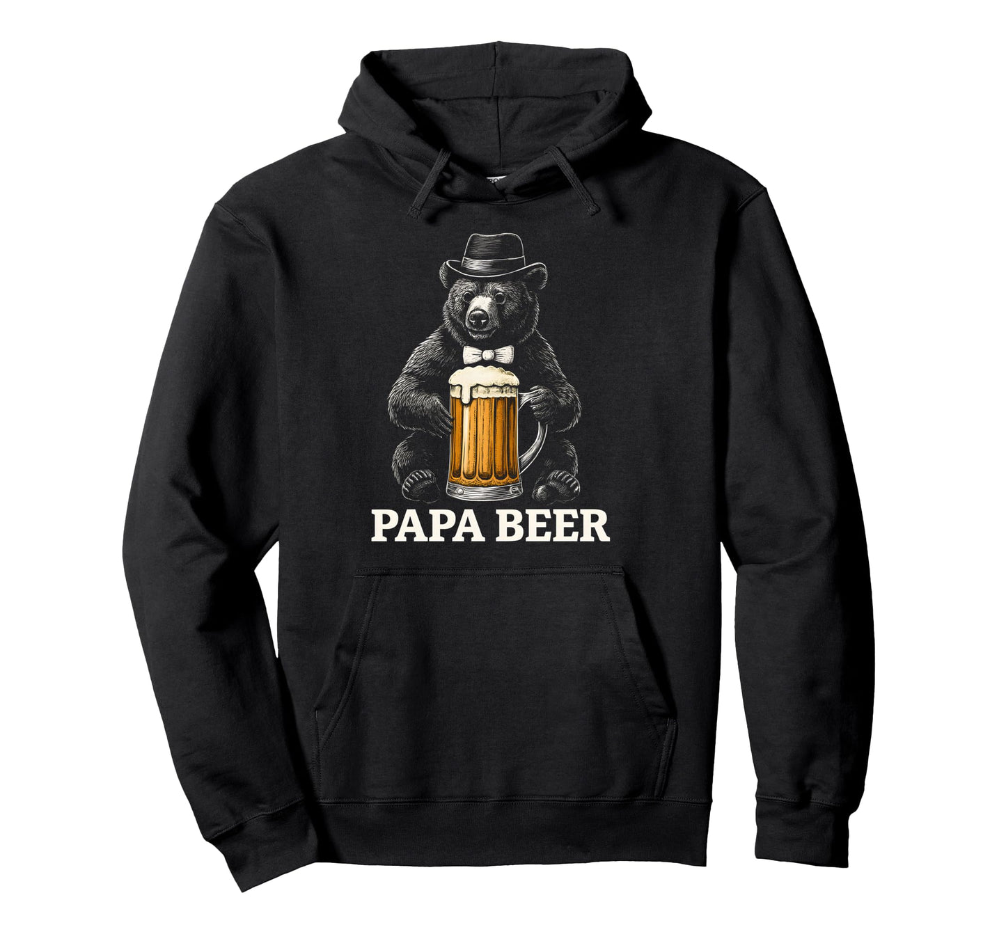 Papa Beer Funny Dad Bear Drinking Hoodie - Streetwear Style Men Women - T-Shirt, Sweatshirt, Hoodie