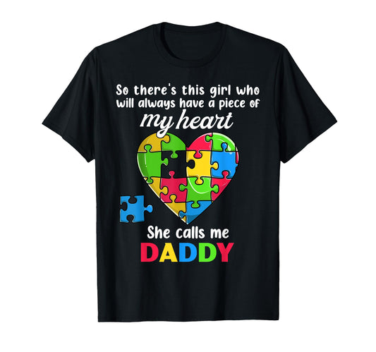 Autism Daddy Autism Daughter Dad T-Shirt - Aesthetic Graphic for Adults - T-Shirt, Sweatshirt, Hoodie