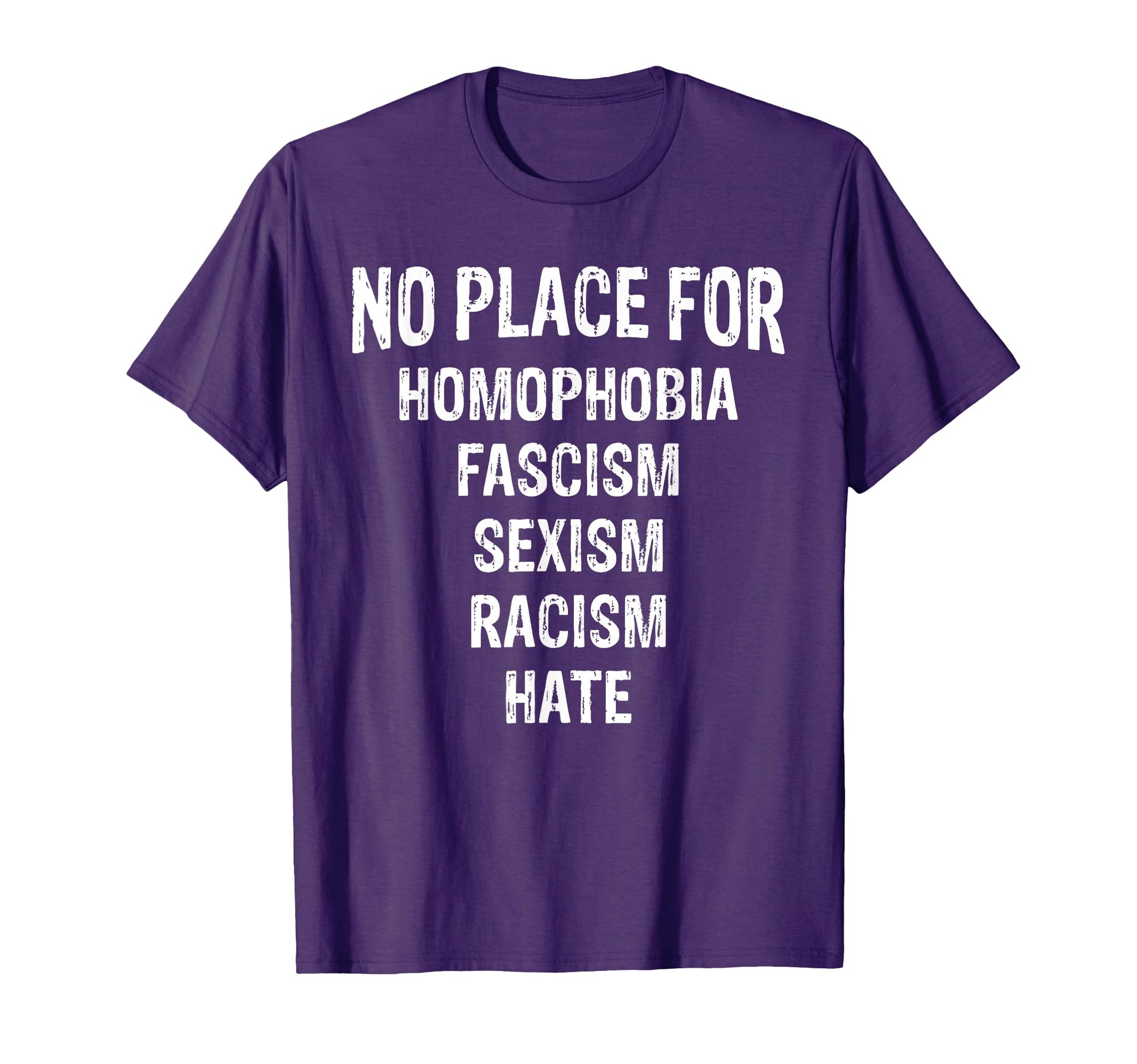 No Place Sexism Racism Hate Equality T-Shirt - Aesthetic Graphic for Adults - T-Shirt, Sweatshirt, Hoodie