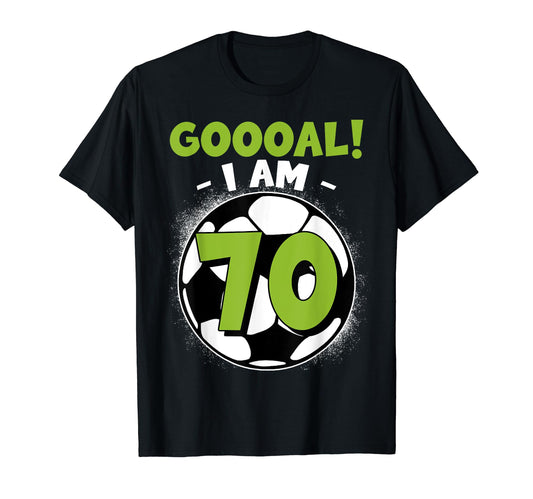 70 Year Old Birthday Soccer Themed T-Shirt - Custom Art Print for Adults - T-Shirt, Sweatshirt, Hoodie