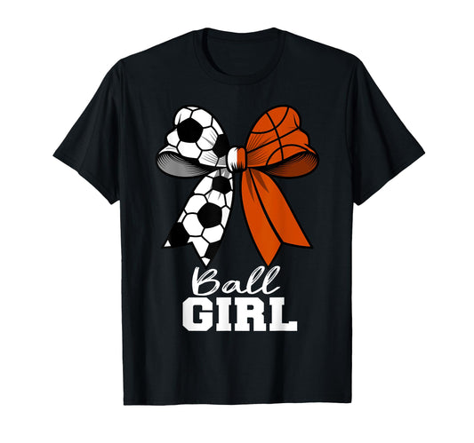 Ball Soccer Basketball Coquette Bow T-Shirt - Trendy Graphic for Adults - T-Shirt, Sweatshirt, Hoodie