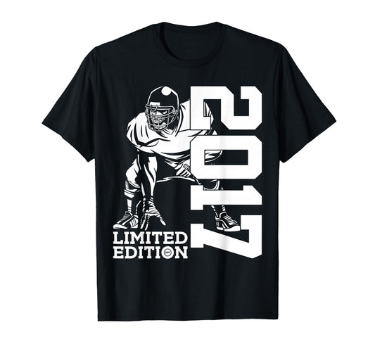 9Th Birthday Football 2017 T-Shirt - Minimalist Print Men Women - T-Shirt, Sweatshirt, Hoodie