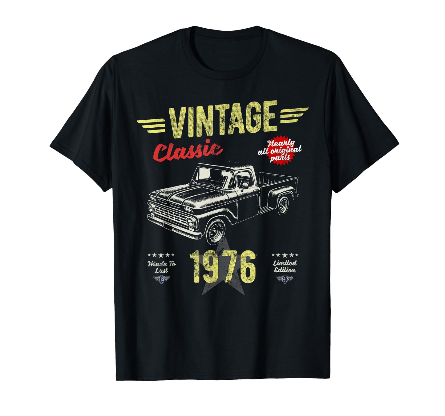 Born 1976 50Th Birthday Fathers Day T-Shirt - Trendy Graphic for Adults - T-Shirt, Sweatshirt, Hoodie