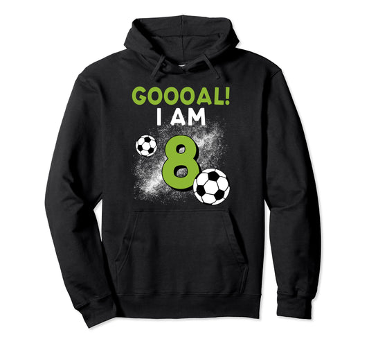8Th Birthday Soccer Theme 8Year Old B Day Hoodie - Minimalist Print Unisex - T-Shirt, Sweatshirt, Hoodie
