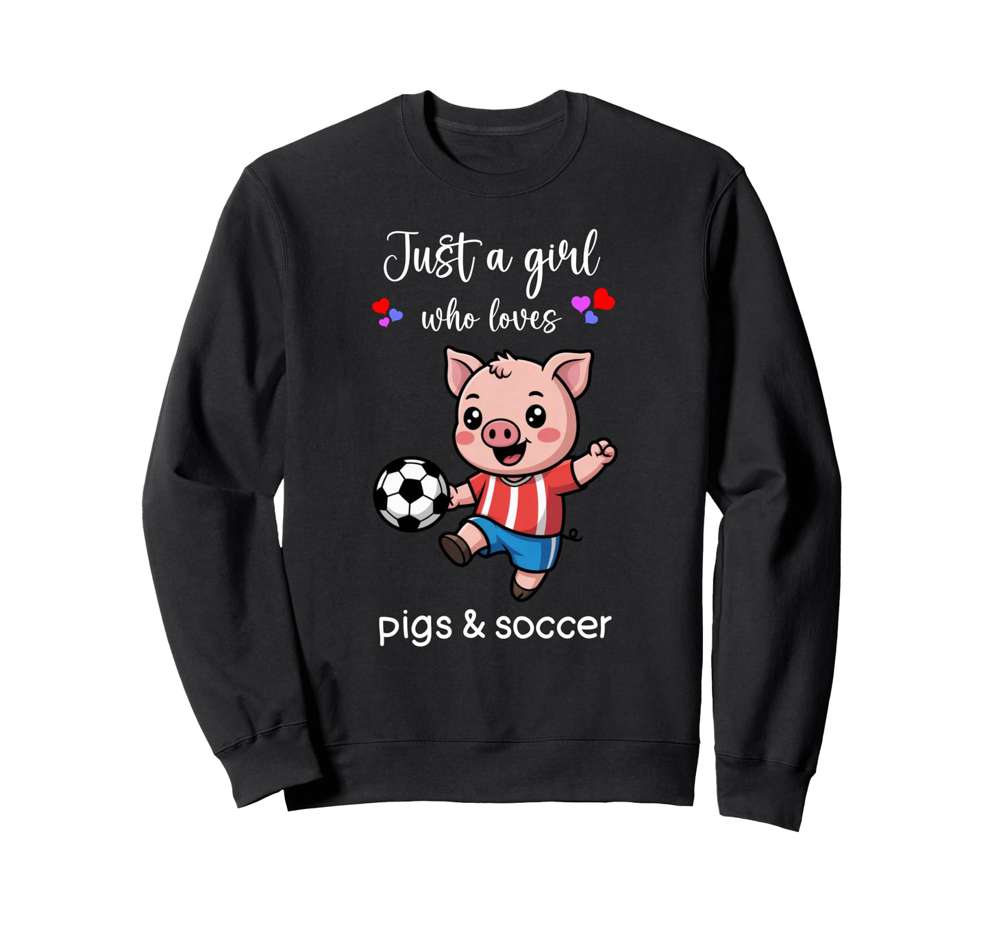 Pig Soccer Pig Soccer Sweatshirt - Minimalist Print for Adults - T-Shirt, Sweatshirt, Hoodie