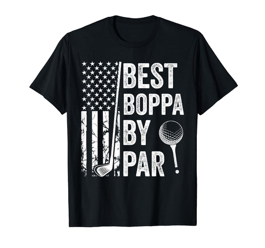 Best Boppa Par Usa Flag Golf Fathers T-Shirt - Trendy Graphic for Adults - T-Shirt, Sweatshirt, Hoodie