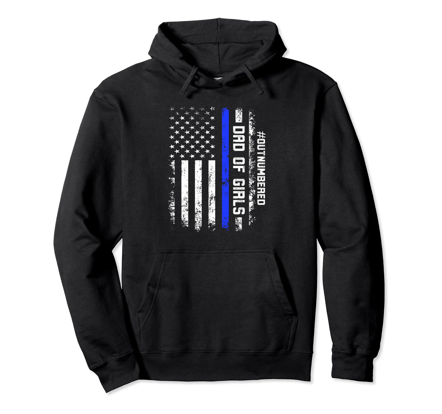 Funny Dad Police Officer Usa Flag Hoodie - Aesthetic Graphic Men Women - T-Shirt, Sweatshirt, Hoodie