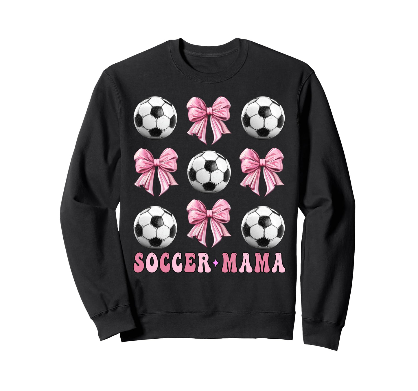 Soccer Mama Coquette Bow Soccer Sweatshirt - Graphic Print for Adults - T-Shirt, Sweatshirt, Hoodie