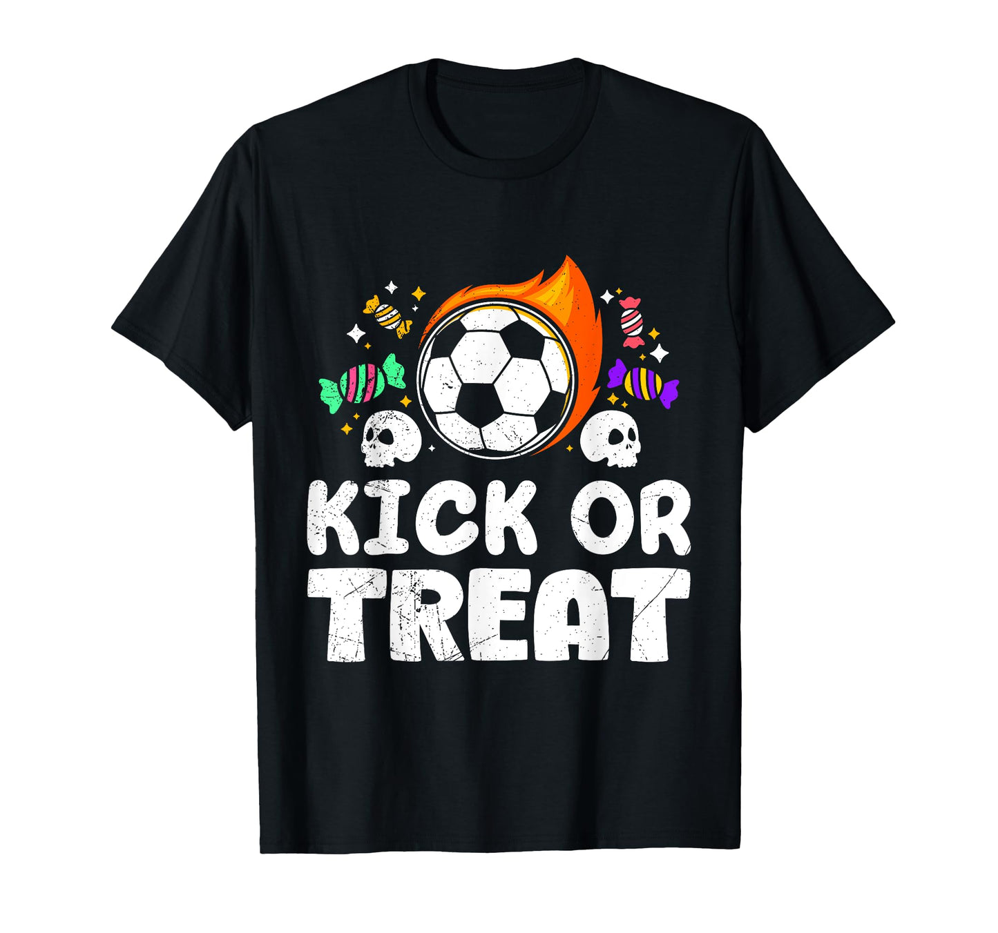 Halloween Party Kick Or Treat T-Shirt - Casual Everyday Wear for Adults - T-Shirt, Sweatshirt, Hoodie