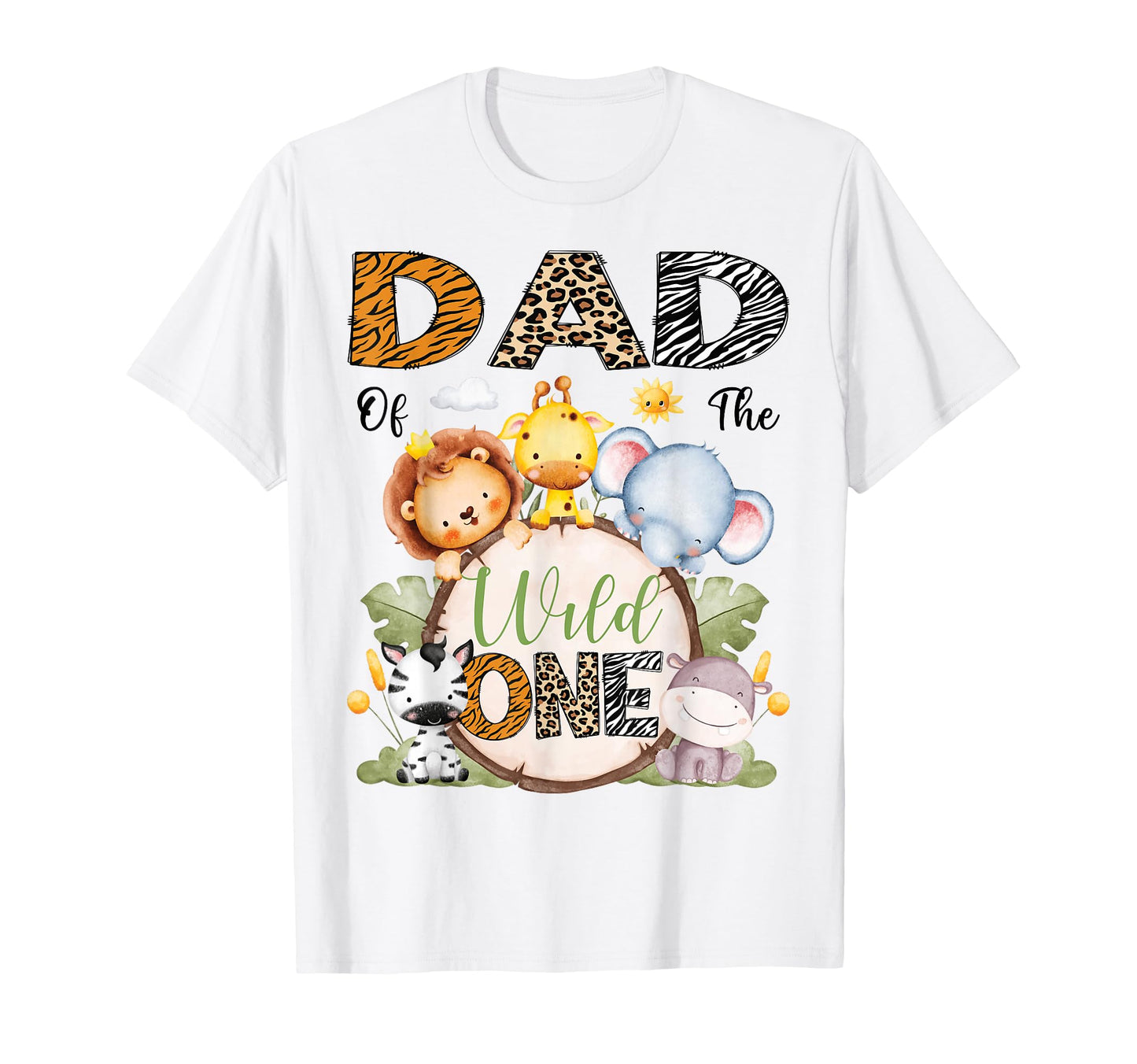 Dad Wild One 1St Birthday Safari T-Shirt - Novelty Apparel for Adults - T-Shirt, Sweatshirt, Hoodie