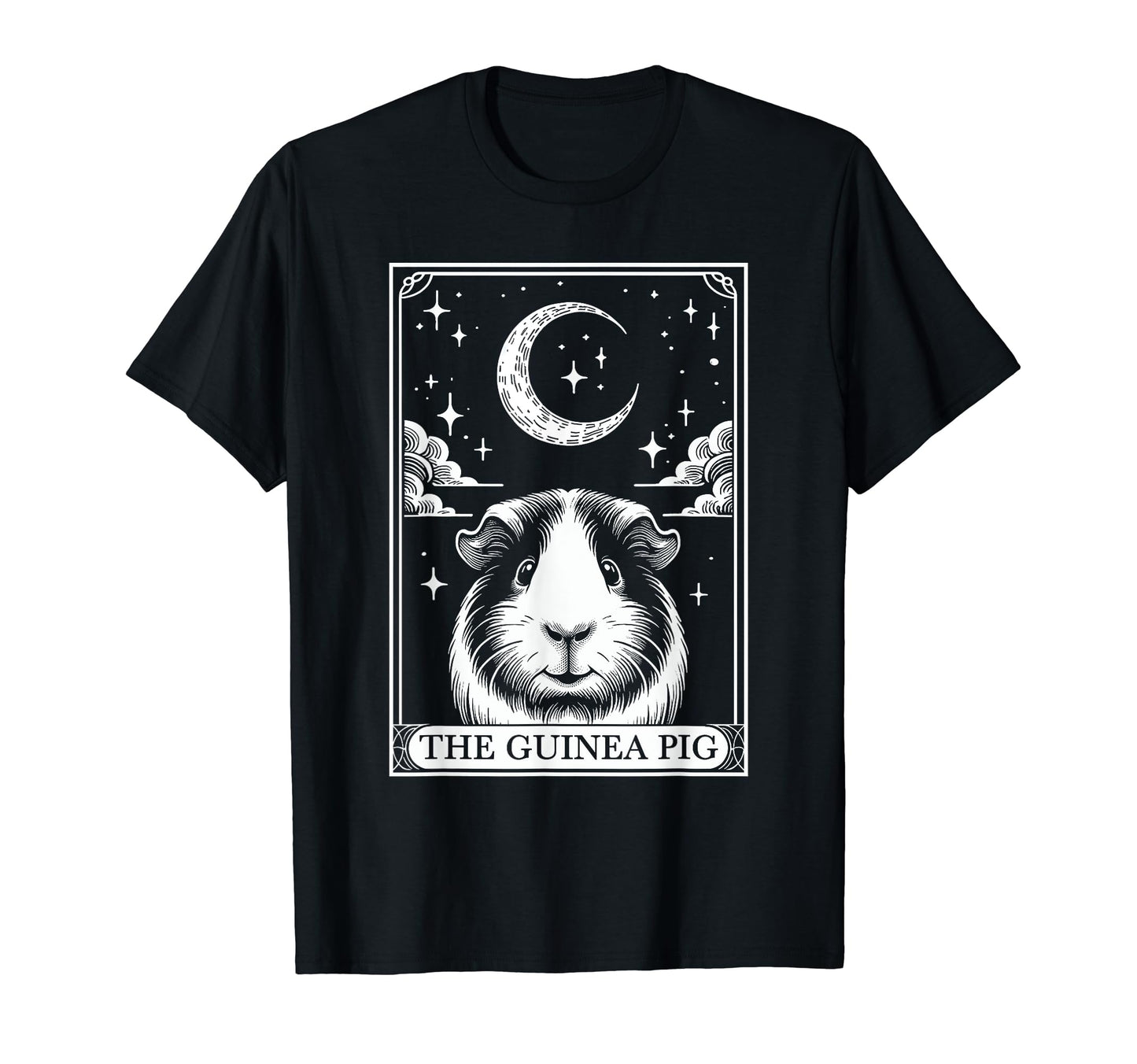Tarot Card Crescent Moon Guinea Pig T-Shirt - Aesthetic Graphic Men Women - T-Shirt, Sweatshirt, Hoodie