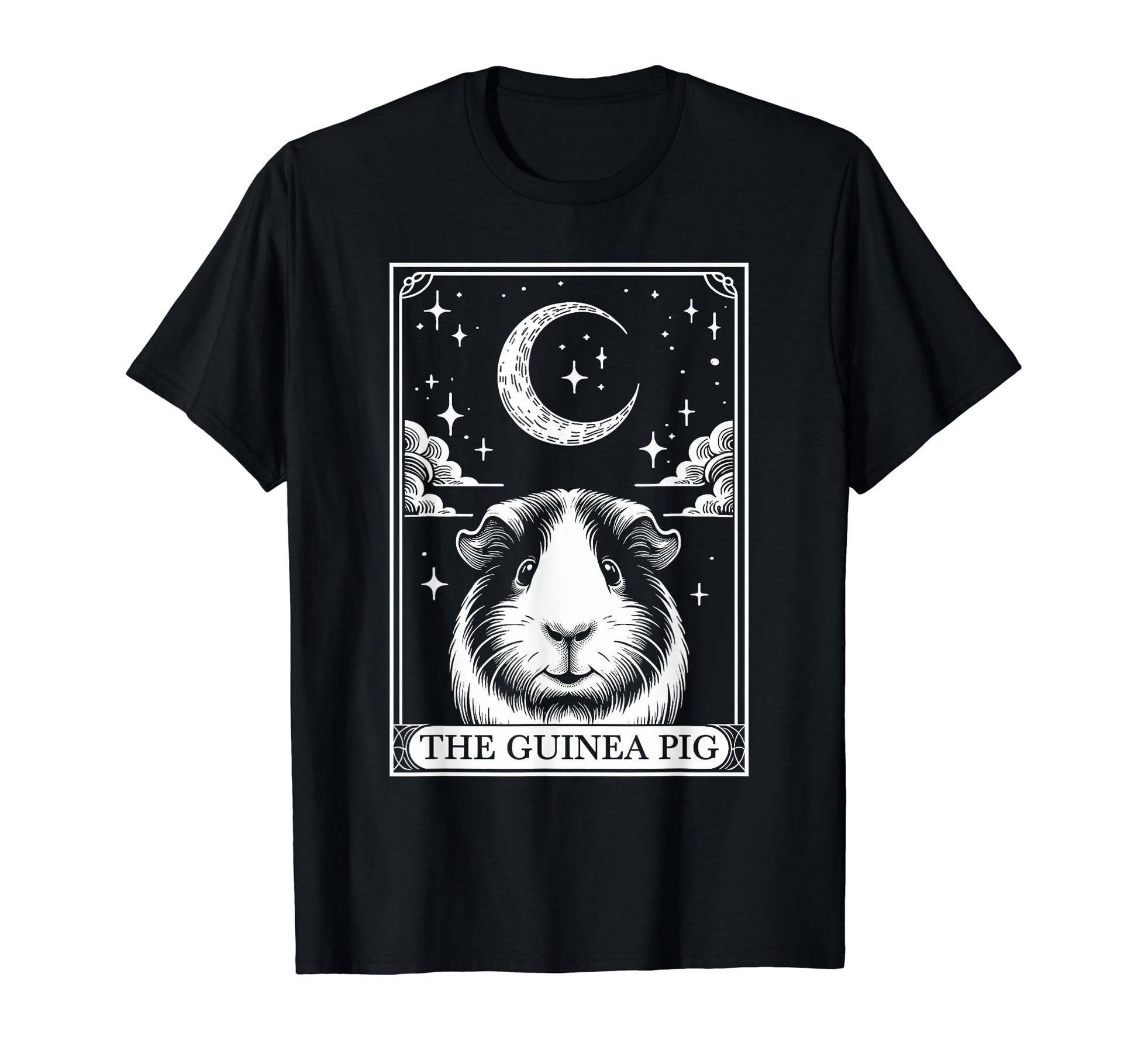 Tarot Card Crescent Moon Guinea Pig T-Shirt - Aesthetic Graphic Men Women - T-Shirt, Sweatshirt, Hoodie