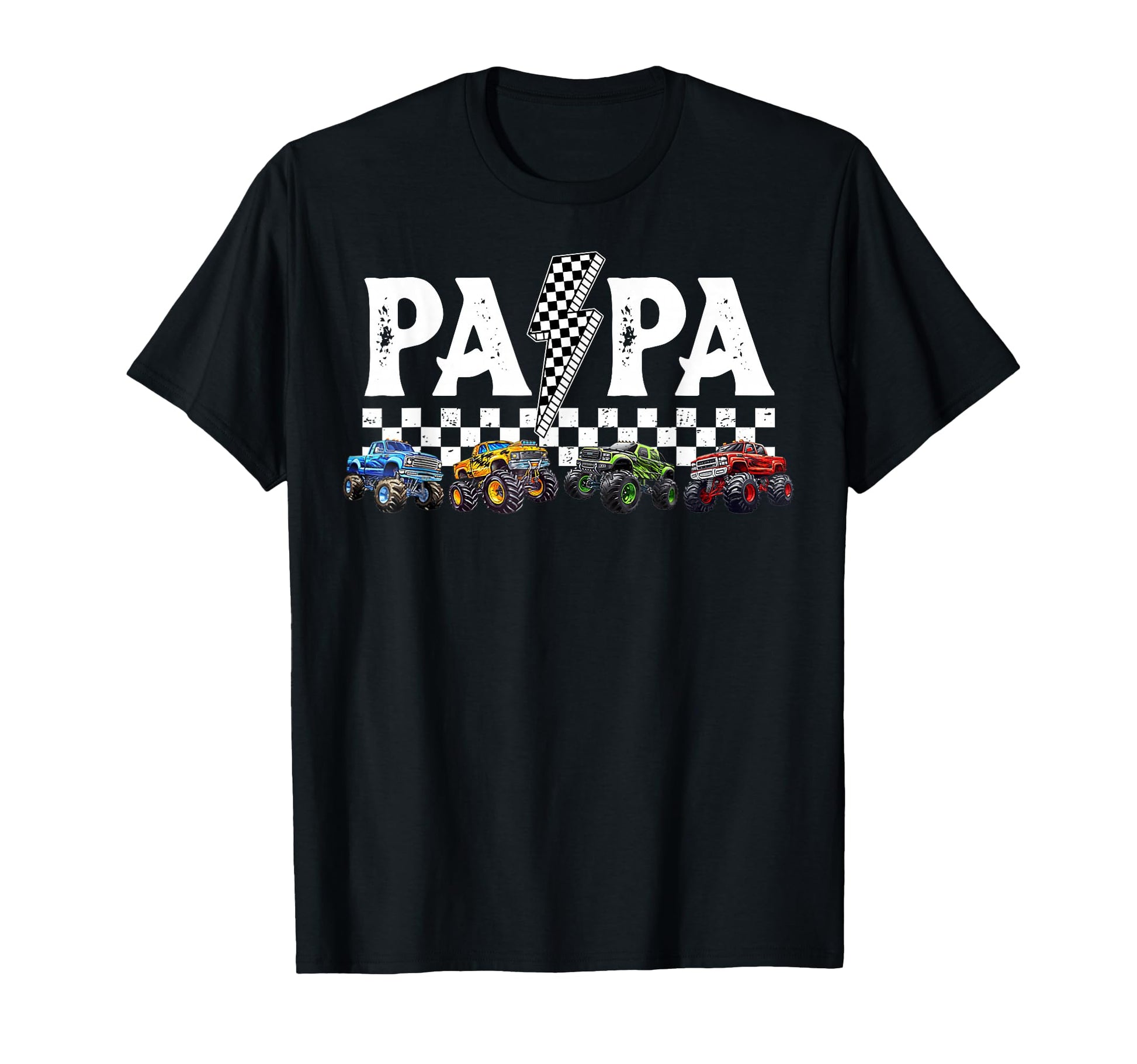 Papa Dad Monster Truck Family Crew T-Shirt - Custom Art Print Men Women - T-Shirt, Sweatshirt, Hoodie