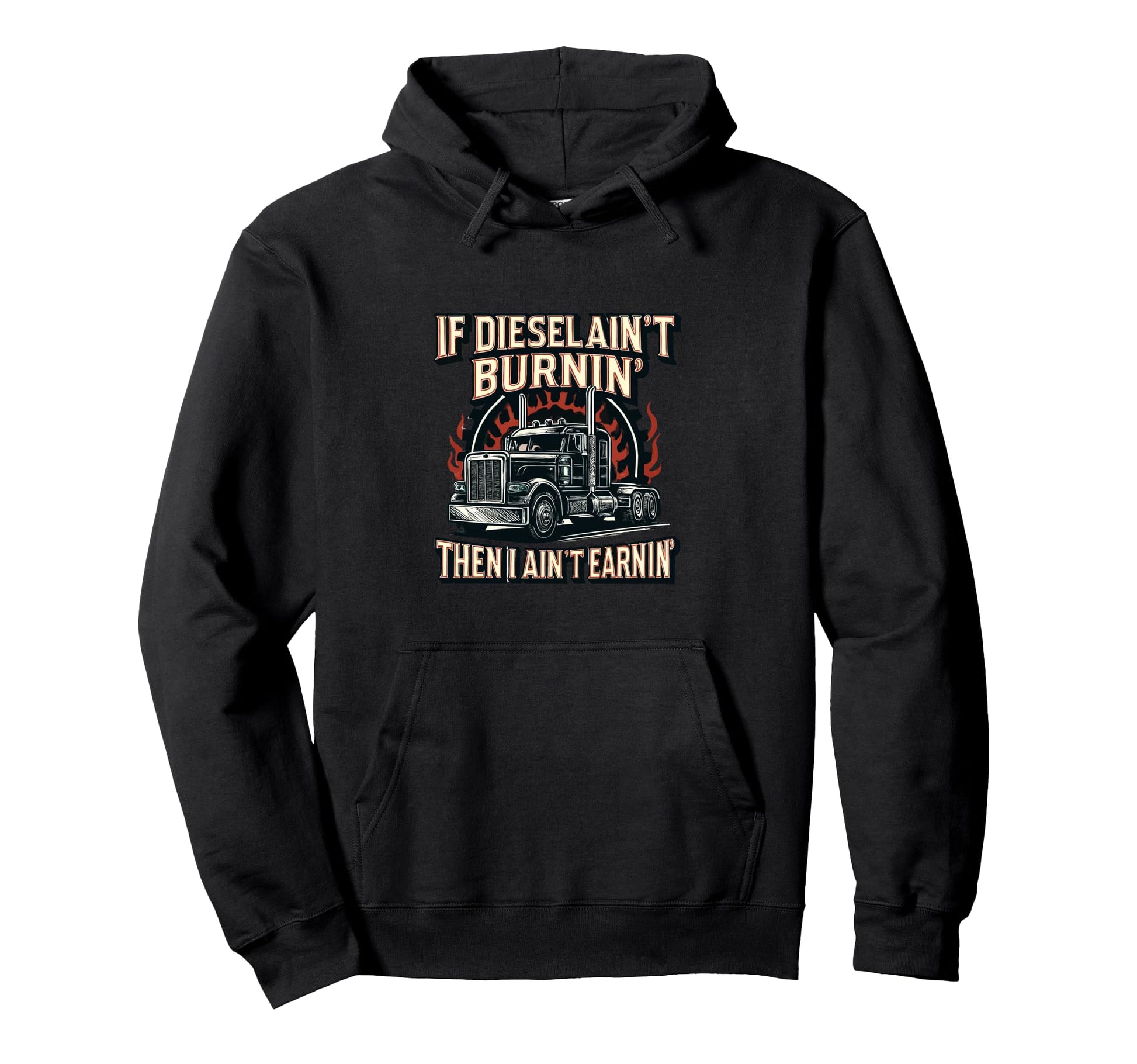 Trucker Father Trucker Funny Truck Driver Hoodie - Graphic Print Men Women - T-Shirt, Sweatshirt, Hoodie