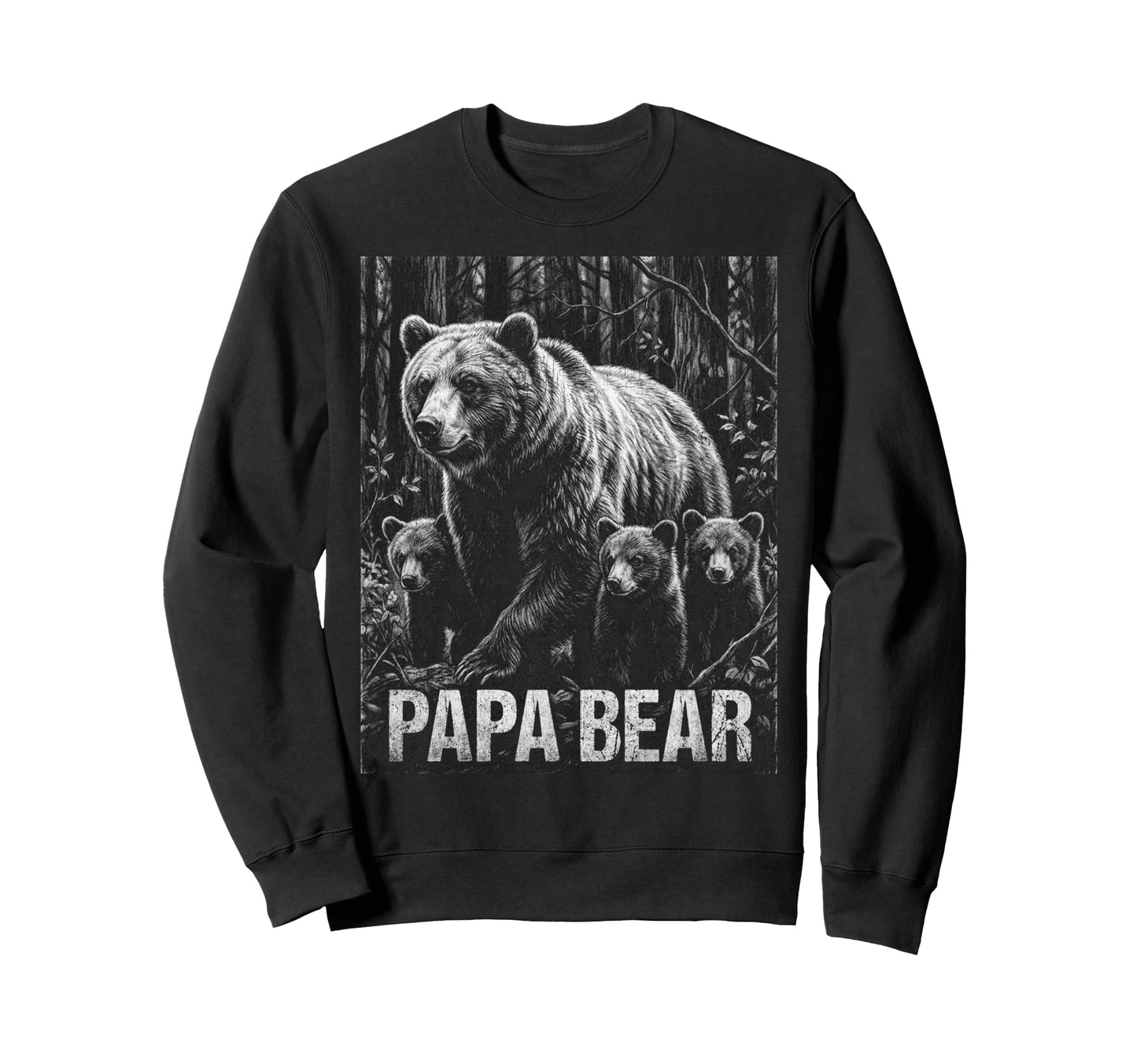 Papa Bear Family Matching Dad Sweatshirt - Unique Graphic for Adults - T-Shirt, Sweatshirt, Hoodie