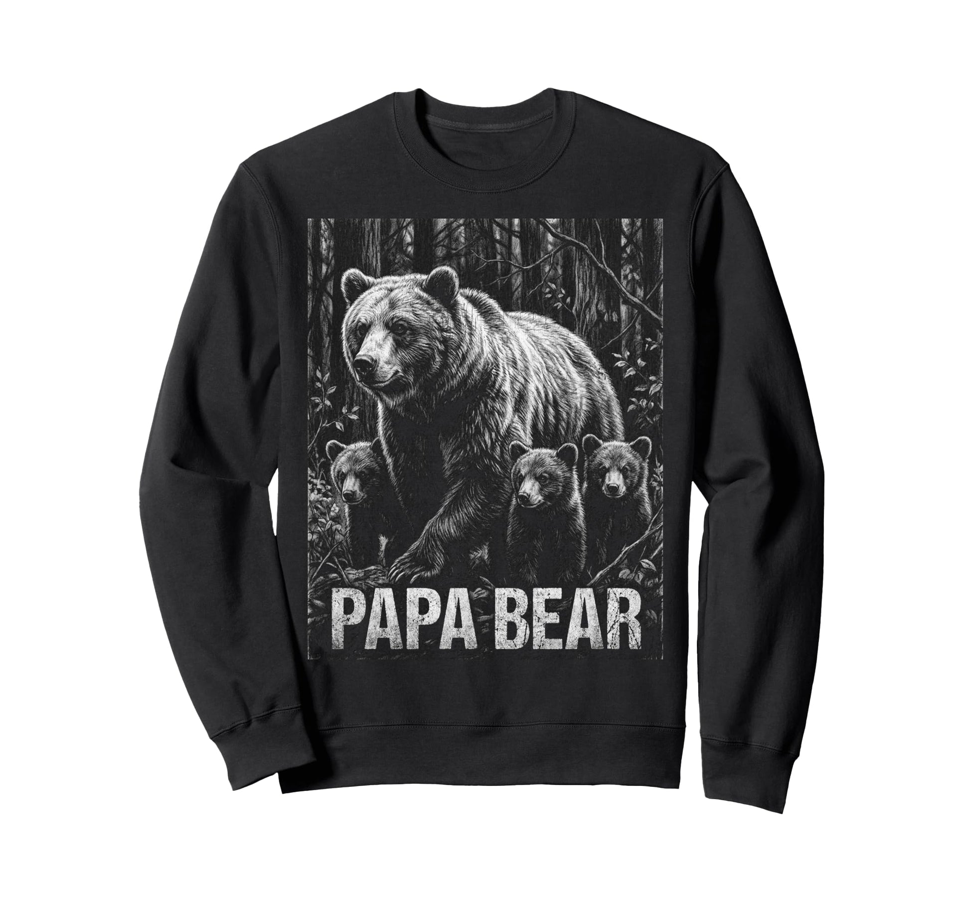 Papa Bear Family Matching Dad Sweatshirt - Unique Graphic for Adults - T-Shirt, Sweatshirt, Hoodie