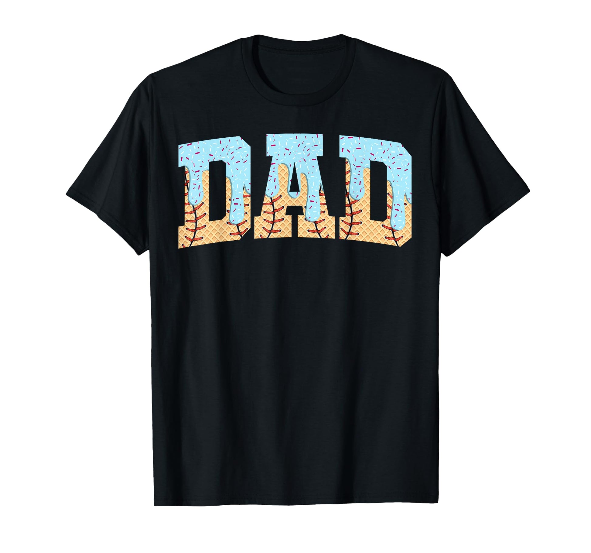 Baseball Dad Ice Cream Drip Fathers Day T-Shirt - Streetwear Style Unisex - T-Shirt, Sweatshirt, Hoodie