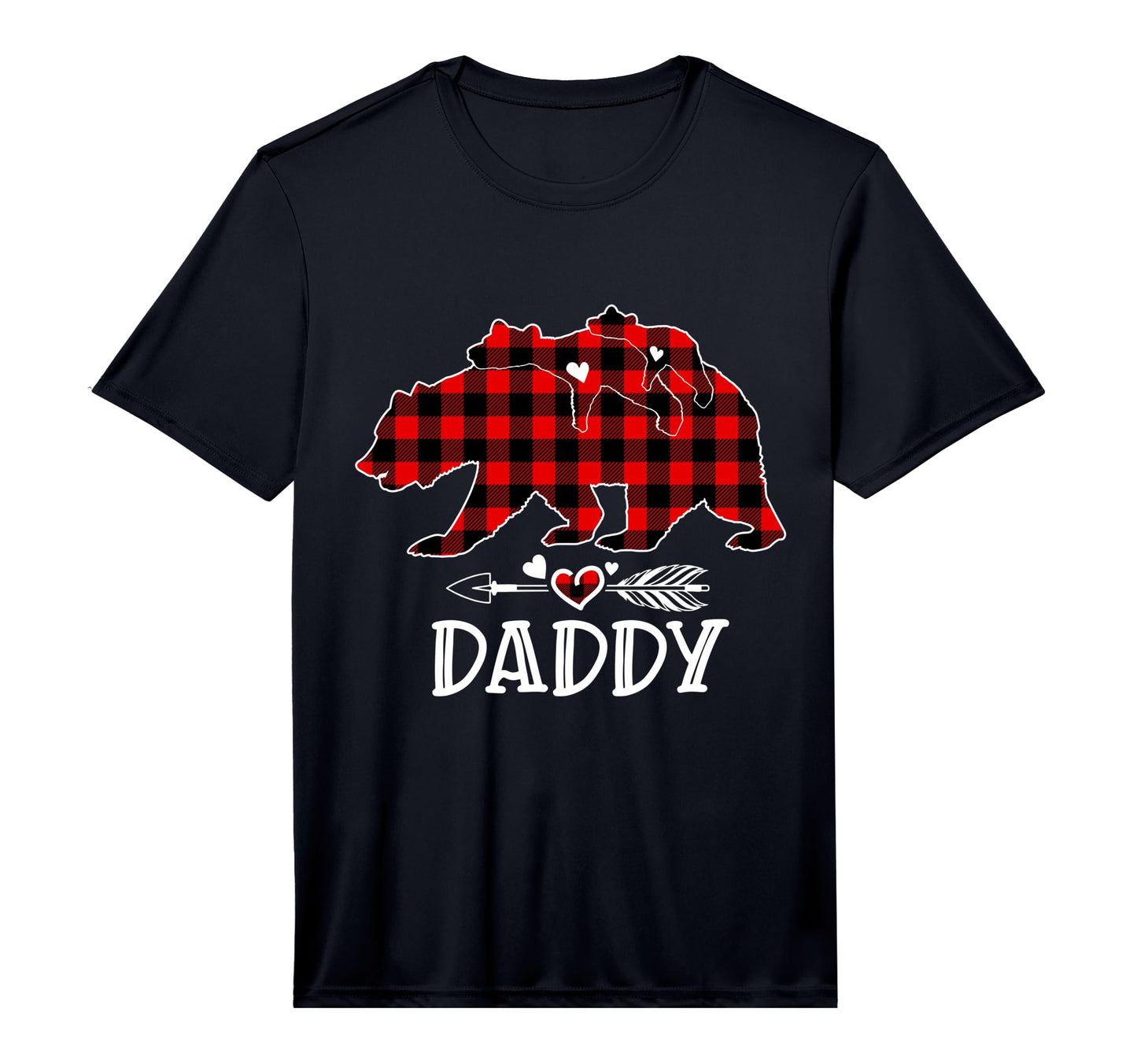 Mens Daddy 2 Matching Red Plaid Dad Bear T-Shirt - Trendy Graphic Unisex - T-Shirt, Sweatshirt, Hoodie