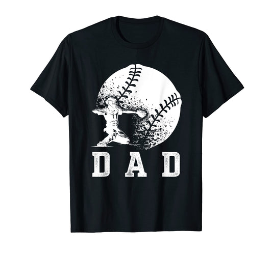 Baseball Dad Softball Daddy Sports T-Shirt - Aesthetic Graphic Unisex - T-Shirt, Sweatshirt, Hoodie