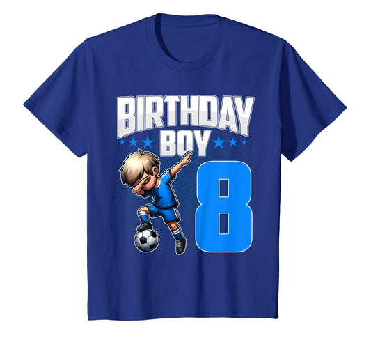 8Th Birthday Soccer Dabbing 8 Years Old T-Shirt - Custom Art Print Unisex - T-Shirt, Sweatshirt, Hoodie